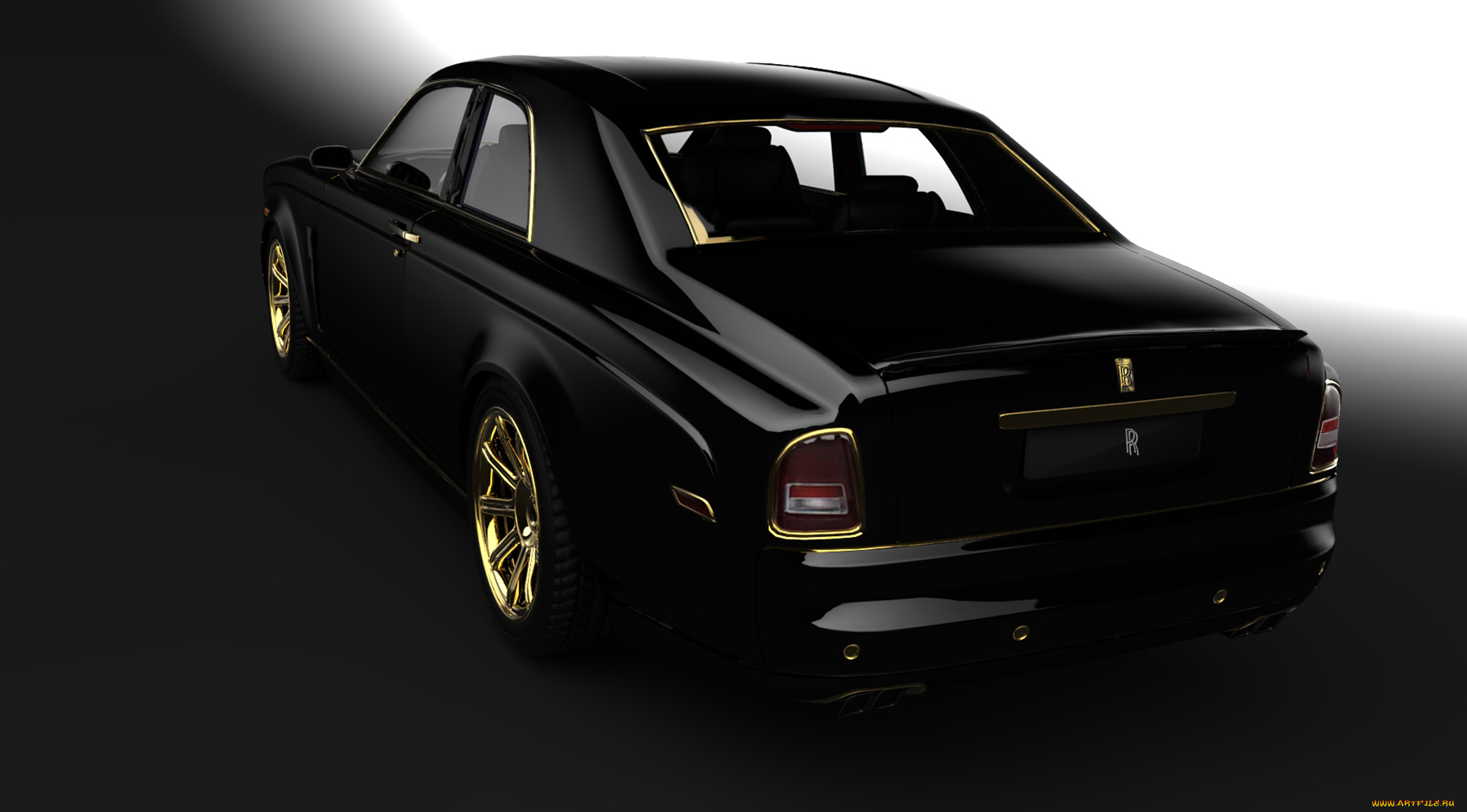 rolls-royce, phantom, bozca, gold, автомобили, 3д, gold, bozca, phantom, rolls-royce