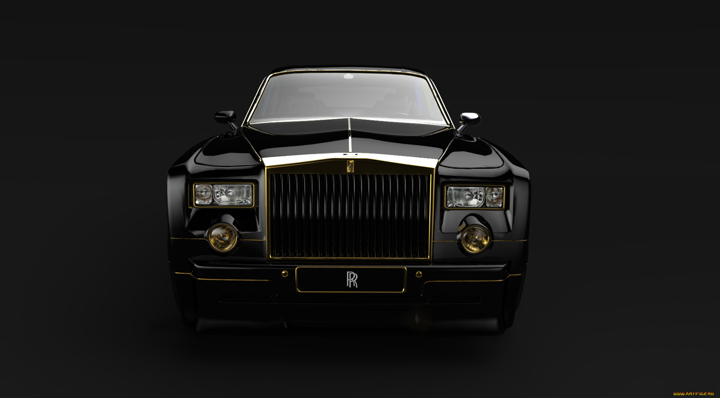 rolls-royce, phantom, bozca, gold, автомобили, 3д, gold, bozca, phantom, rolls-royce