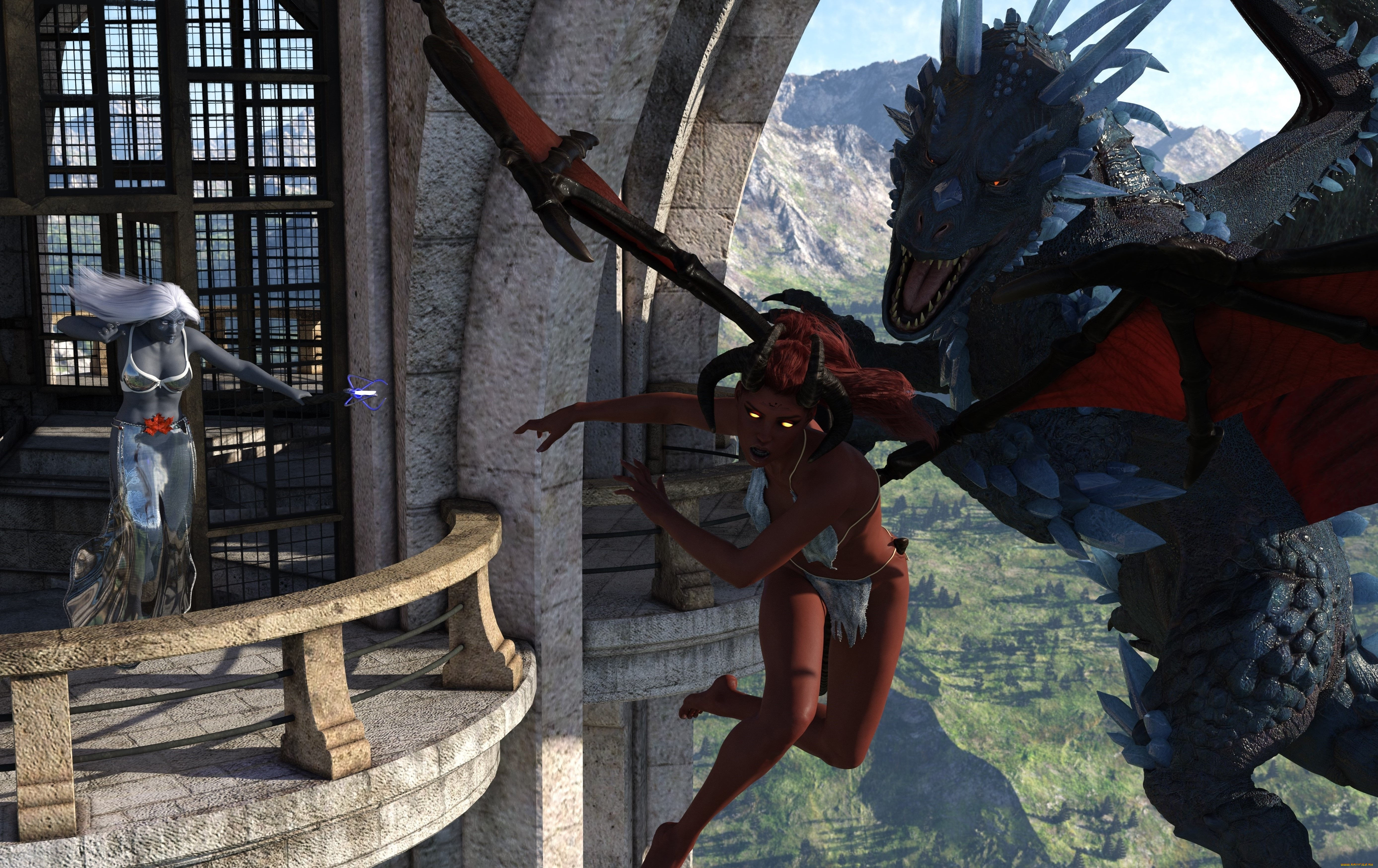 3д, графика, существа, , creatures, девушка, фон, взгляд