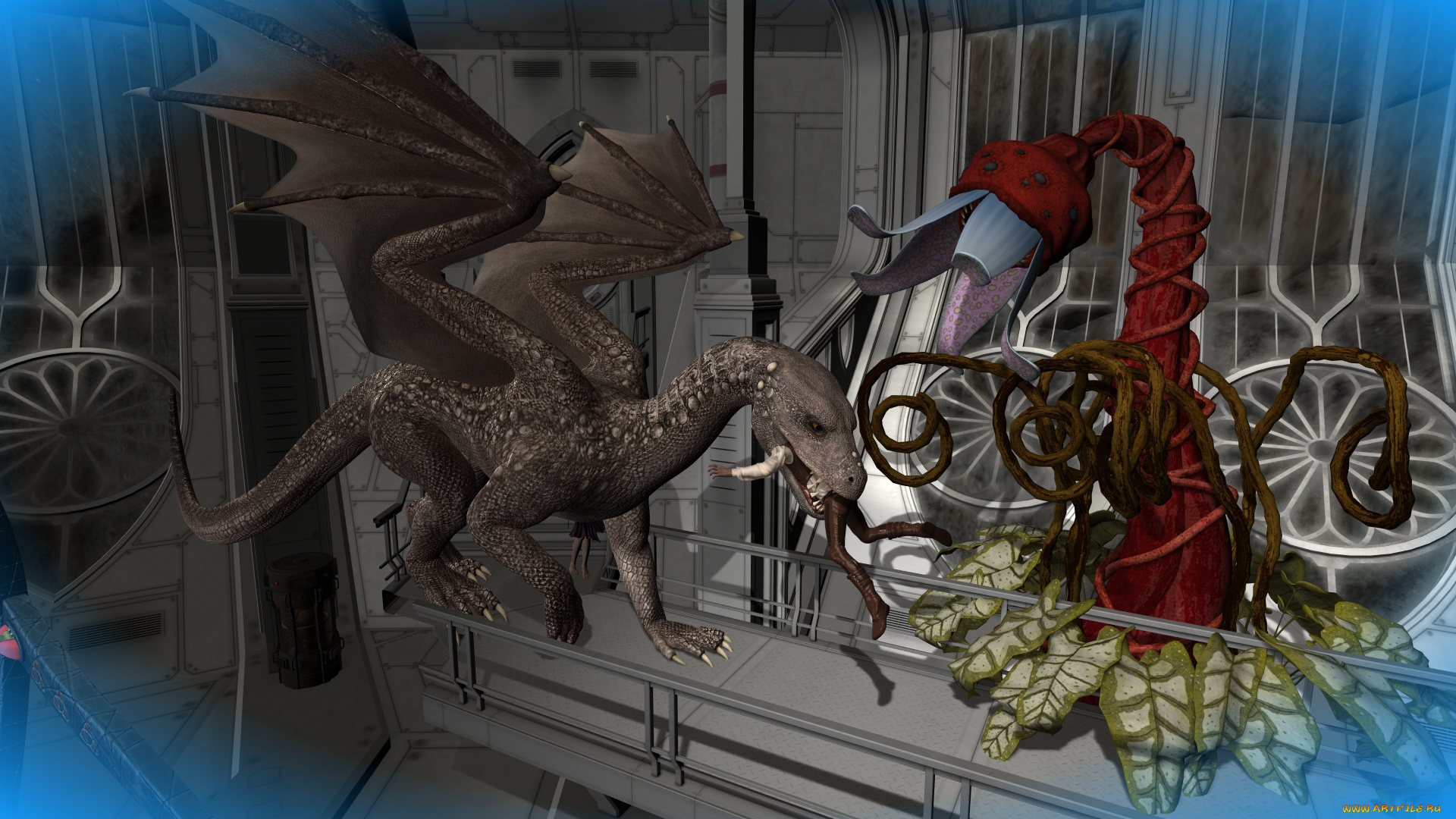 3д, графика, фантазия, , fantasy, дракон