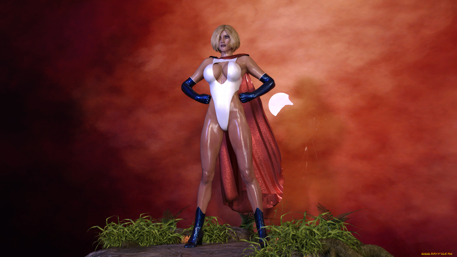 3д, графика, фантазия, , fantasy, фон, взгляд, девушка