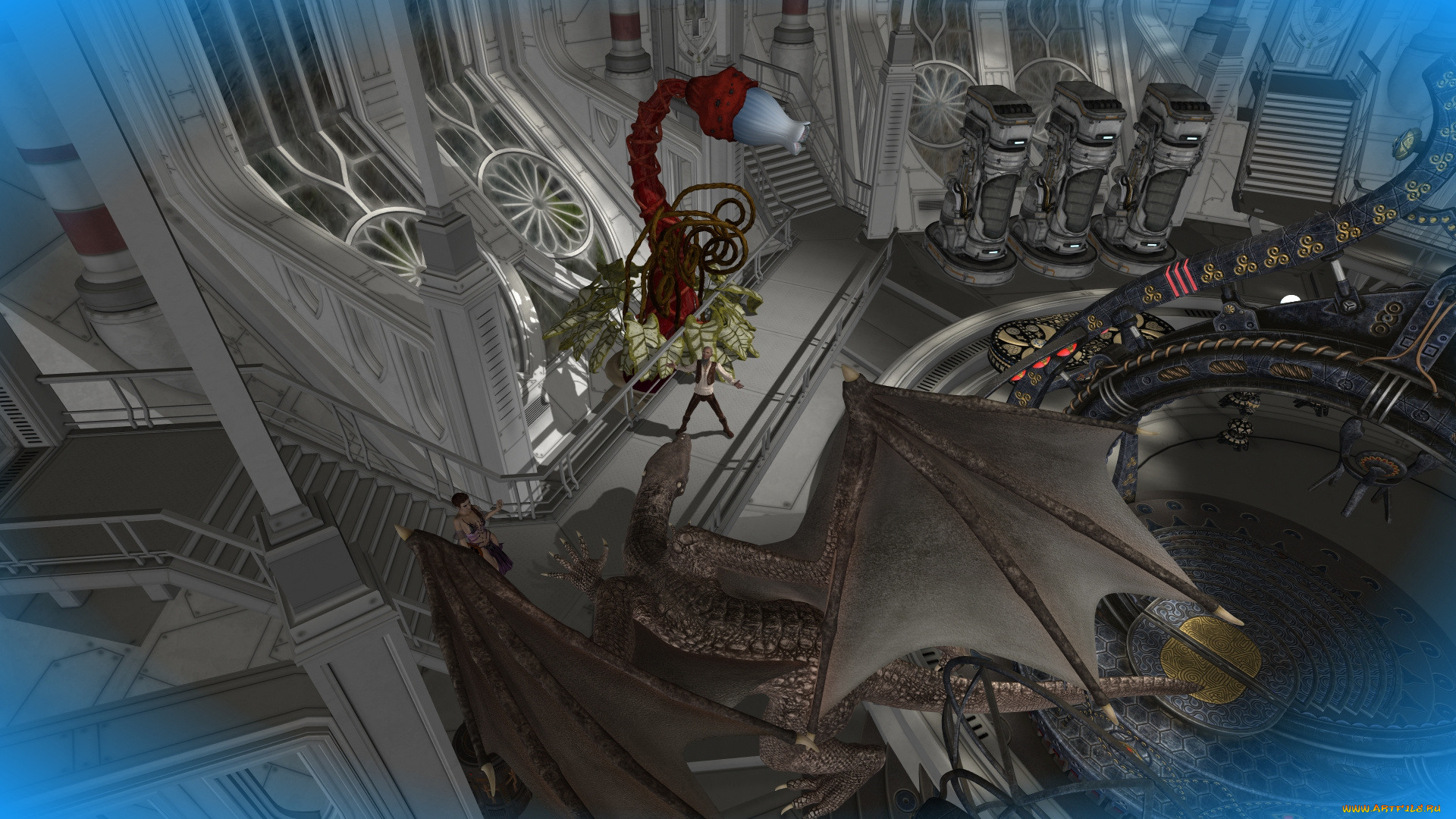 3д, графика, фантазия, , fantasy, фон, взгляд, девушка