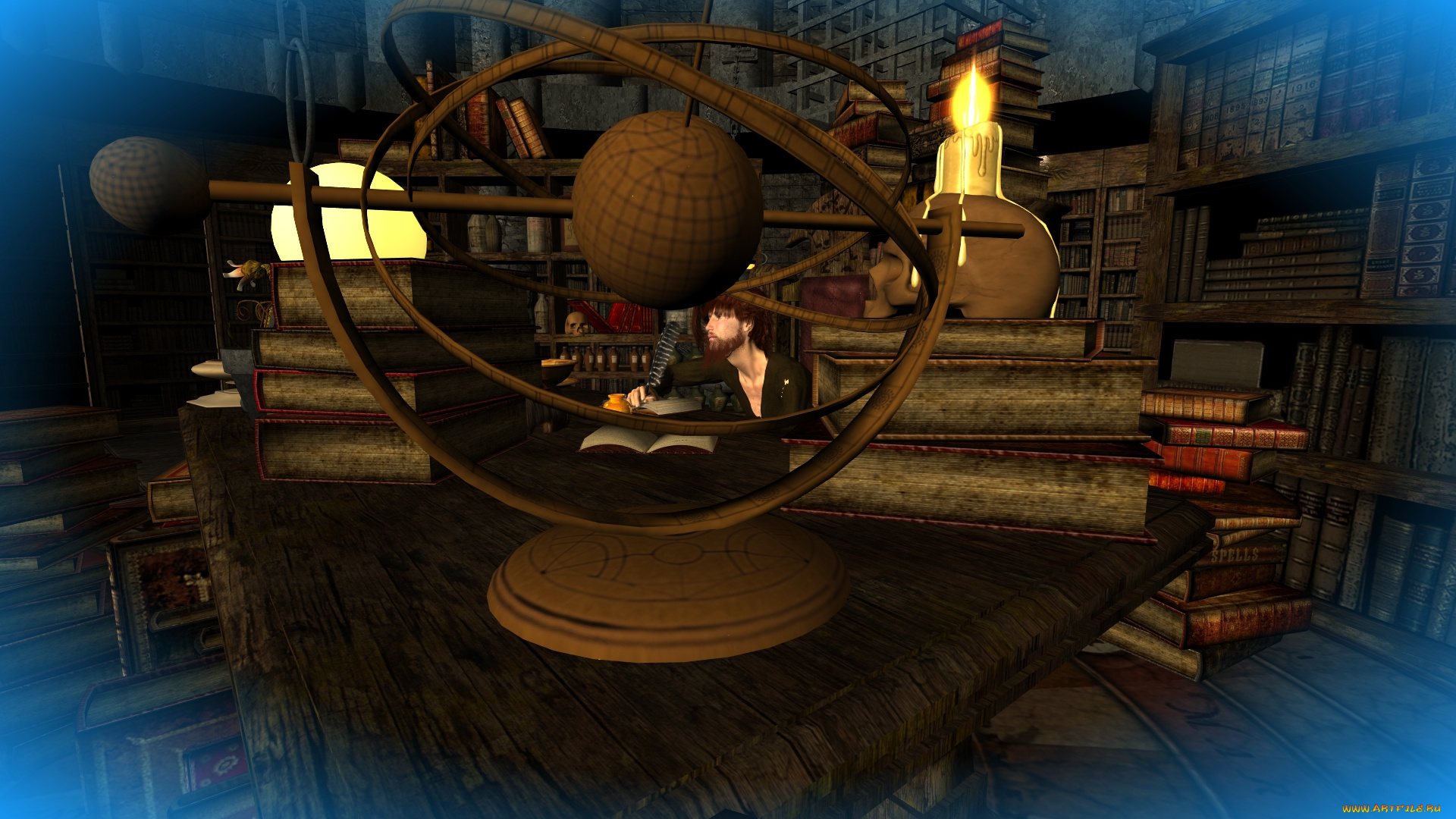 3д, графика, фантазия, , fantasy, взгляд, фон, мужчина