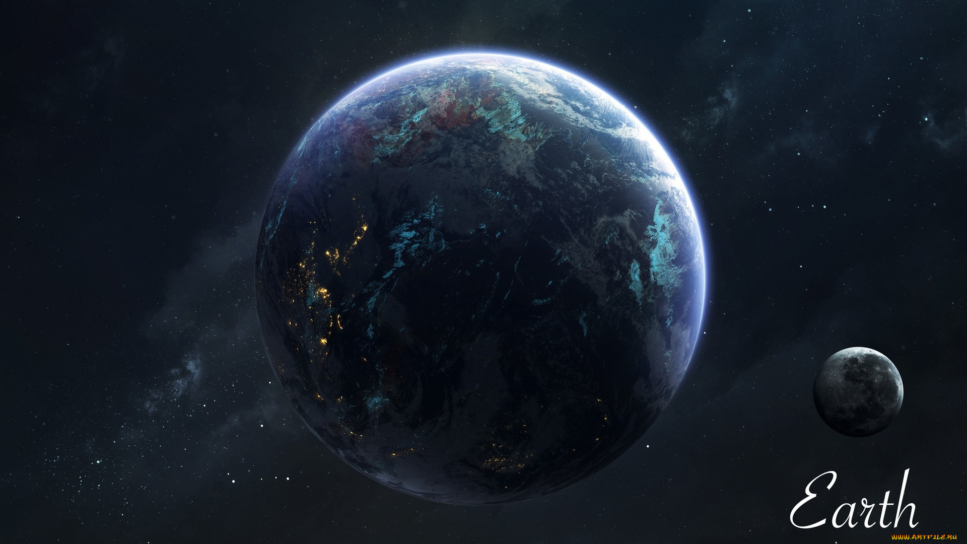 космос, земля, звезды, галактики, вселенная, планеты