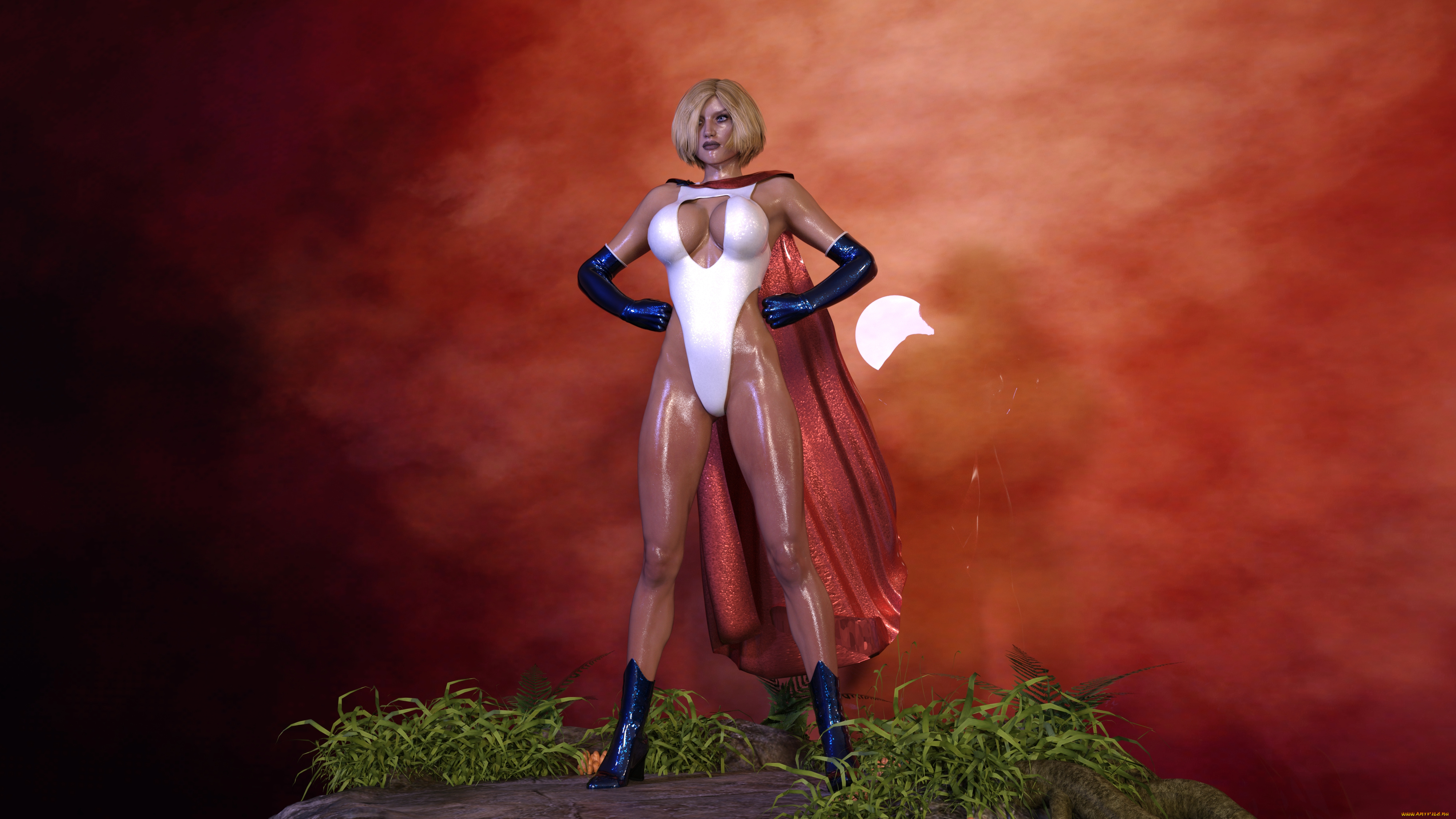 3д, графика, фантазия, , fantasy, фон, взгляд, девушка