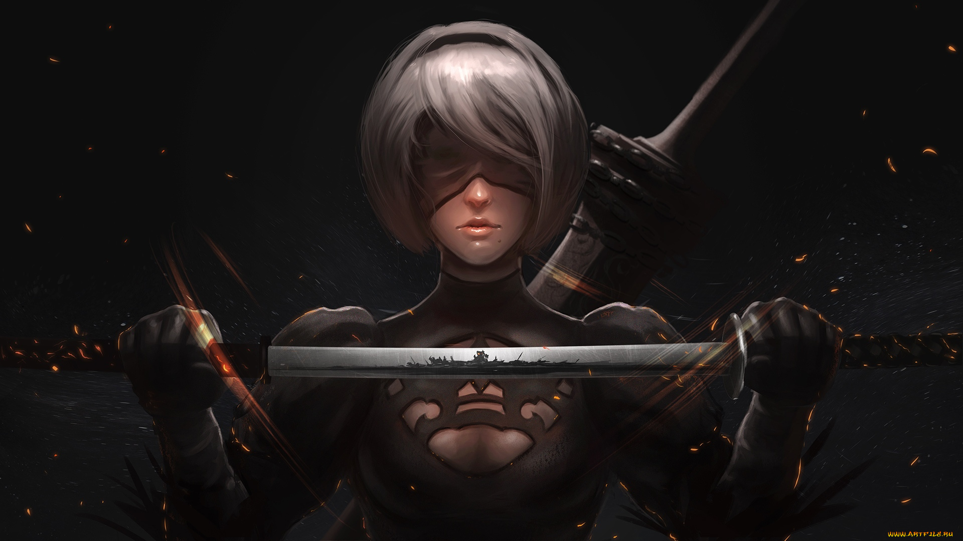 видео, игры, nier, , automata, 2b