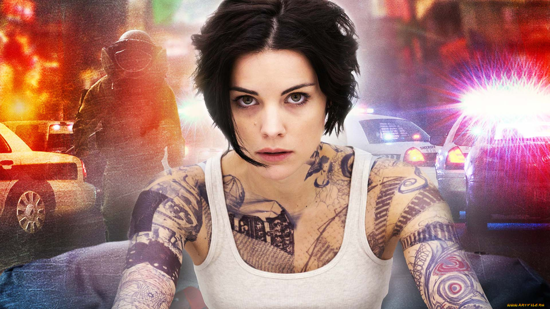 кино, фильмы, blindspot, , сериал, девушка, тату, майка, полиция