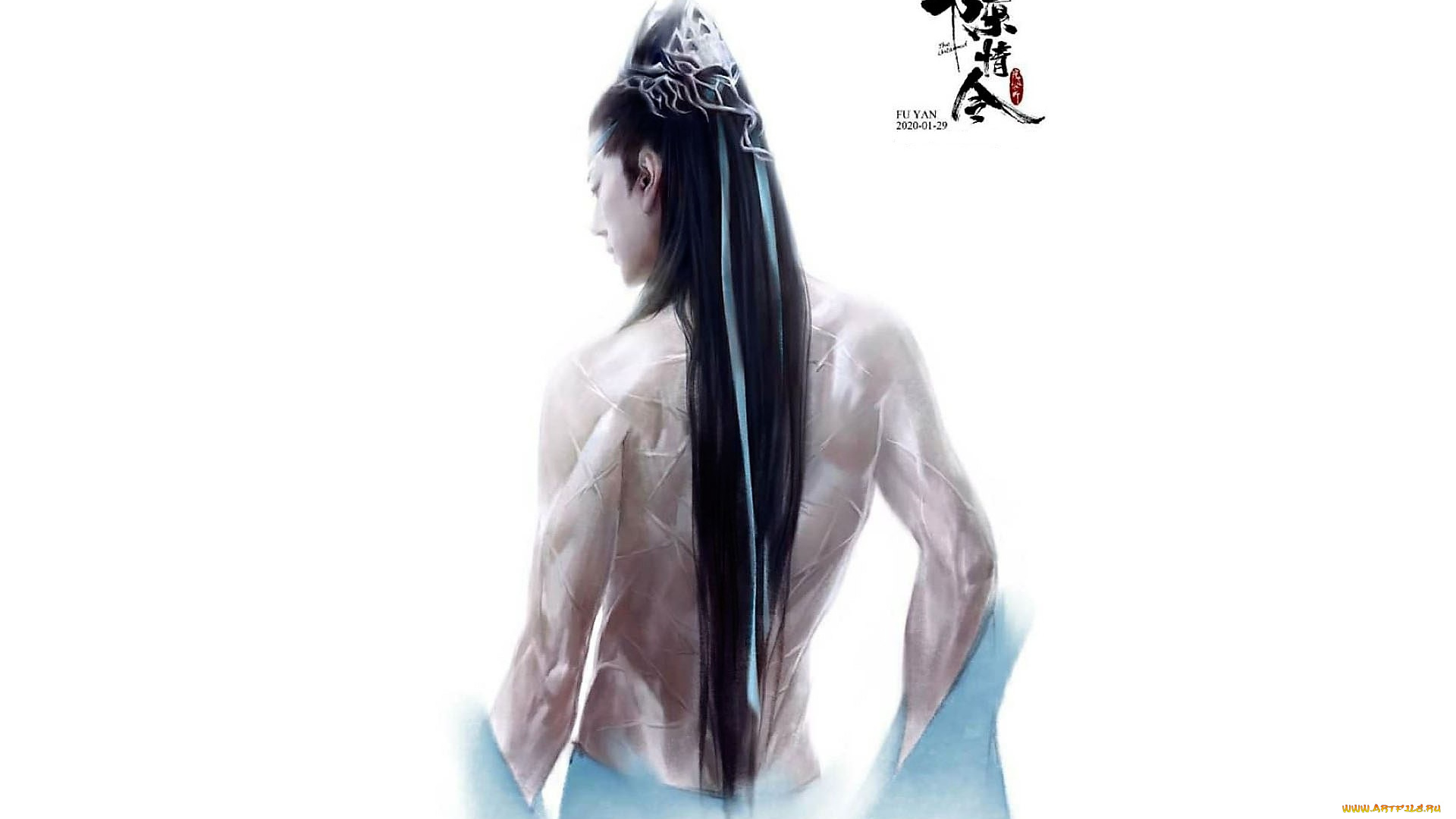 рисованное, кино, , мультфильмы, лань, ванцзи, озеро, спина, шрамы