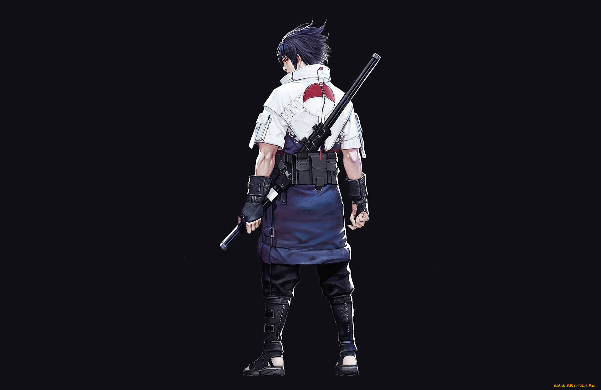 аниме, naruto, учиха, саске, меч