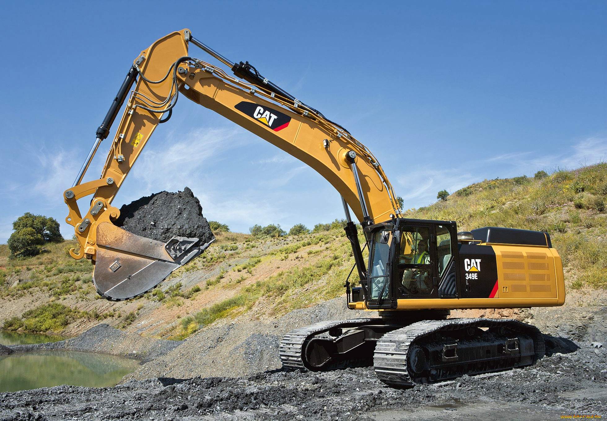 техника, экскаваторы, catetpillar