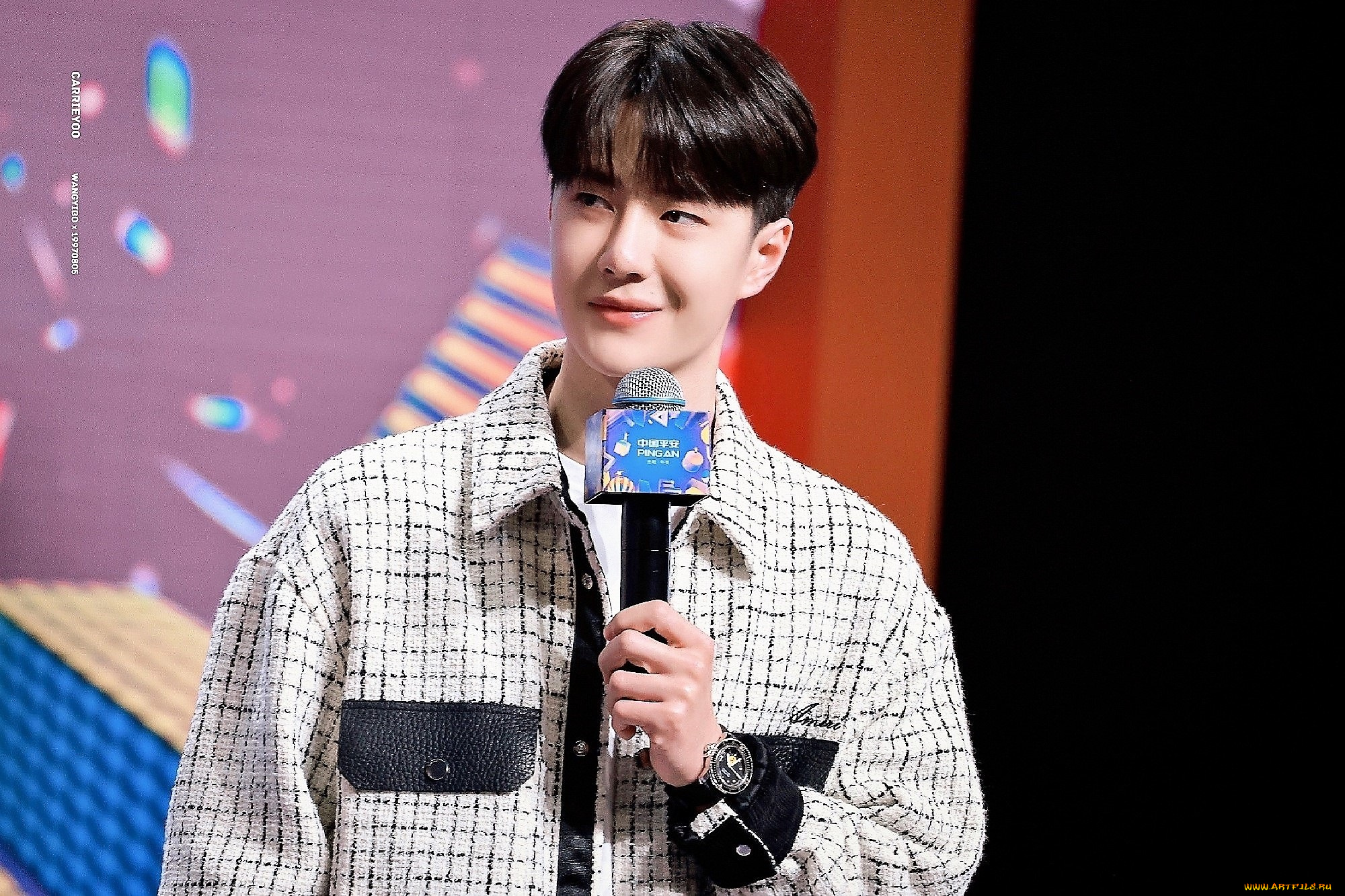 мужчины, wang, yi, bo, актер, певец, микрофон, пиджак