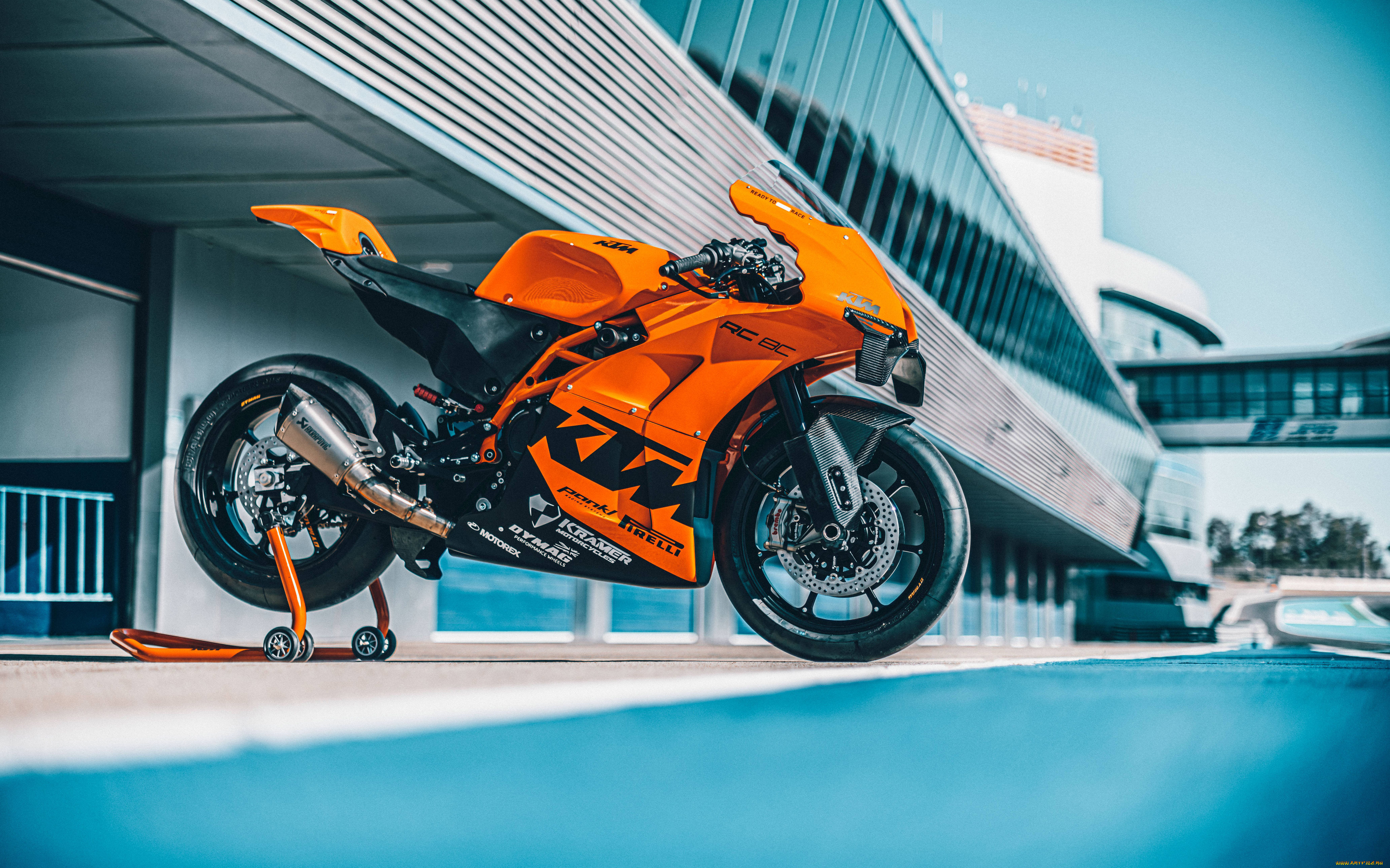 мотоциклы, ktm, rc, 8c, 4k, гоночная, трасса, 2022, года, спортивные, супербайк, профиль, оранжевый