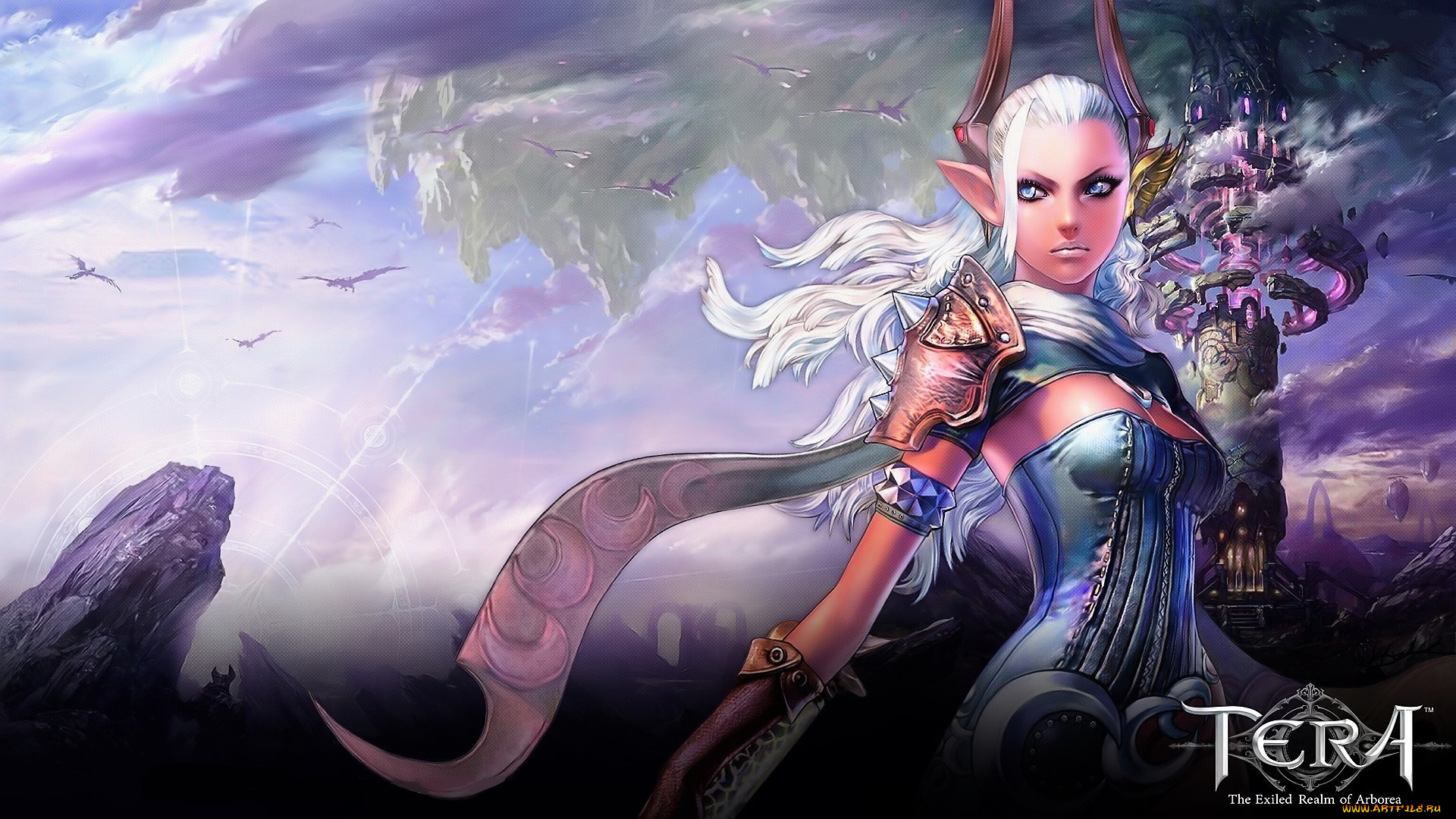 видео, игры, tera, , the, exiled, realm, of, arborea, персонаж, башня