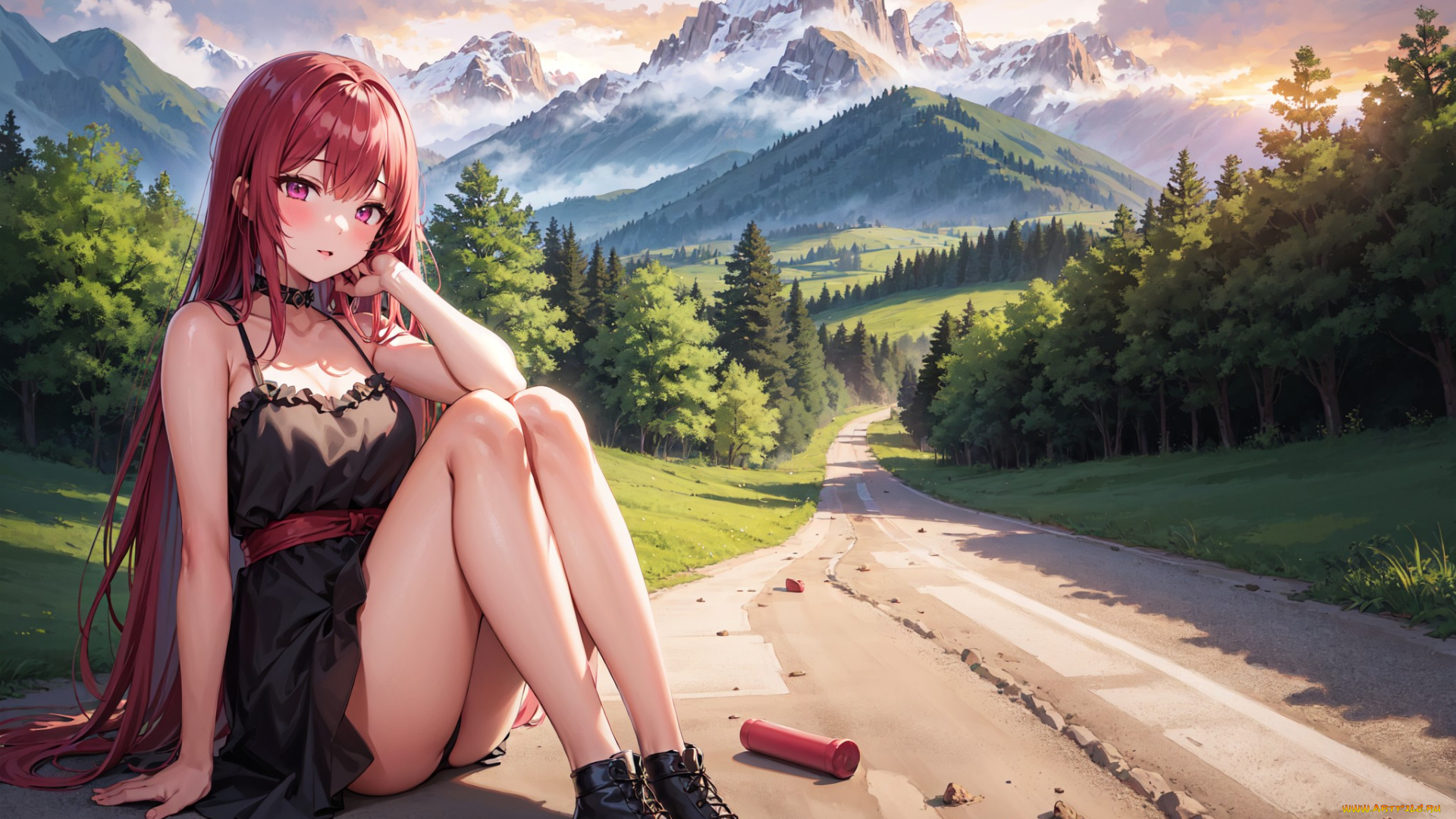 аниме, пейзажи, , природа, нейросети, графика, нейроарт, ai, art, нейронные, сети, рисунки, нейро, искусство