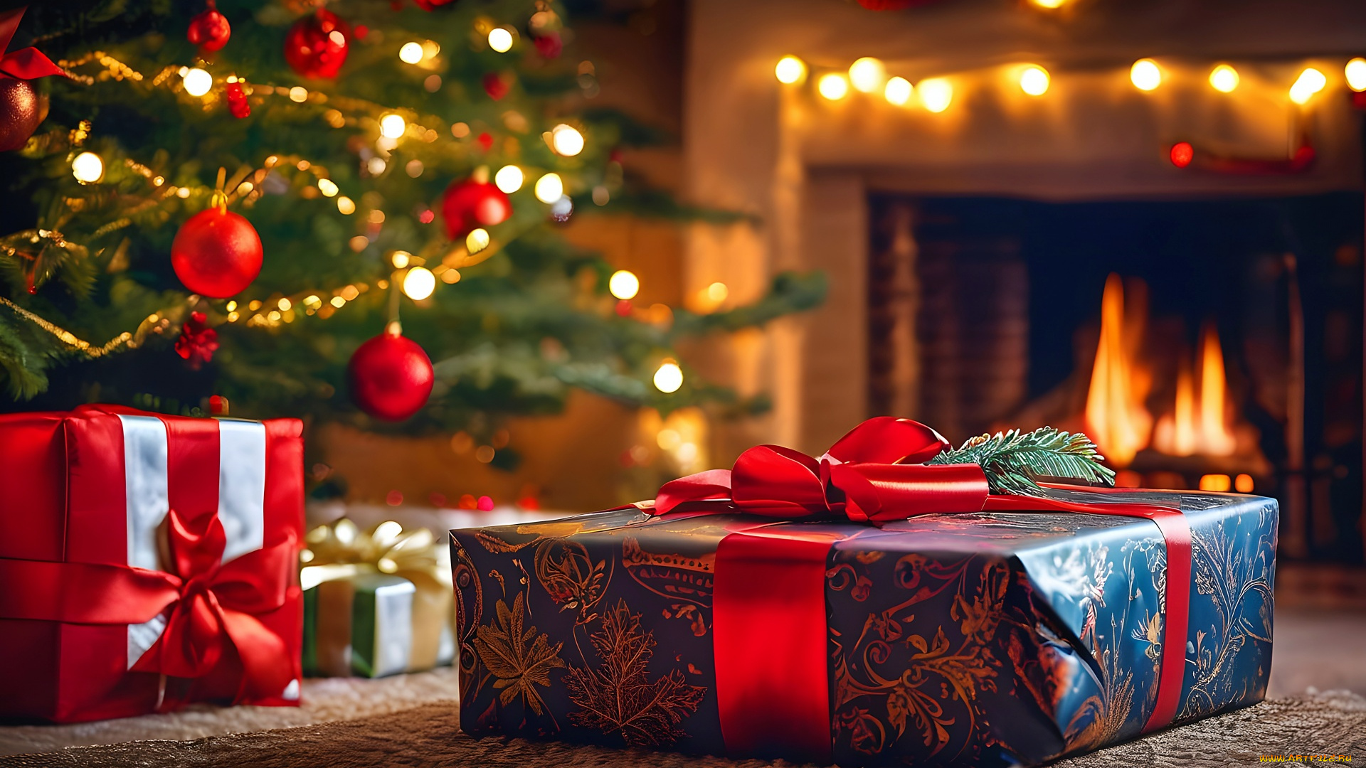 праздничные, подарки, и, коробочки, банты, подарки, ленты