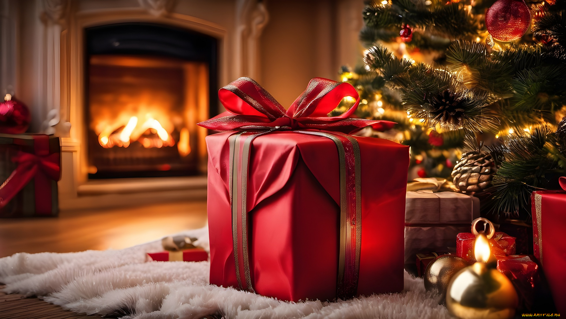 праздничные, подарки, и, коробочки, бант, подарок, лента