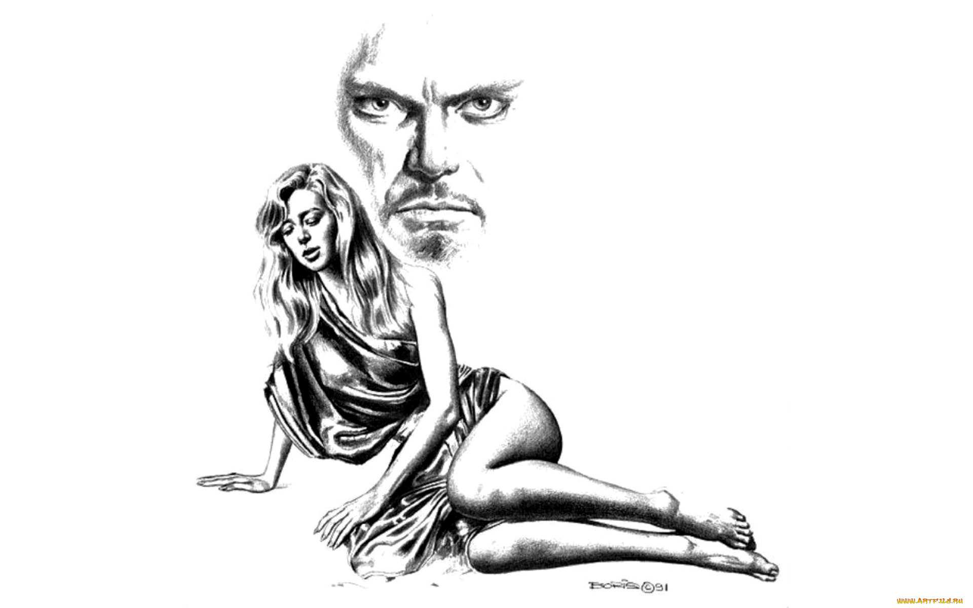 фэнтези, _boris, vallejo, женщина, лицо