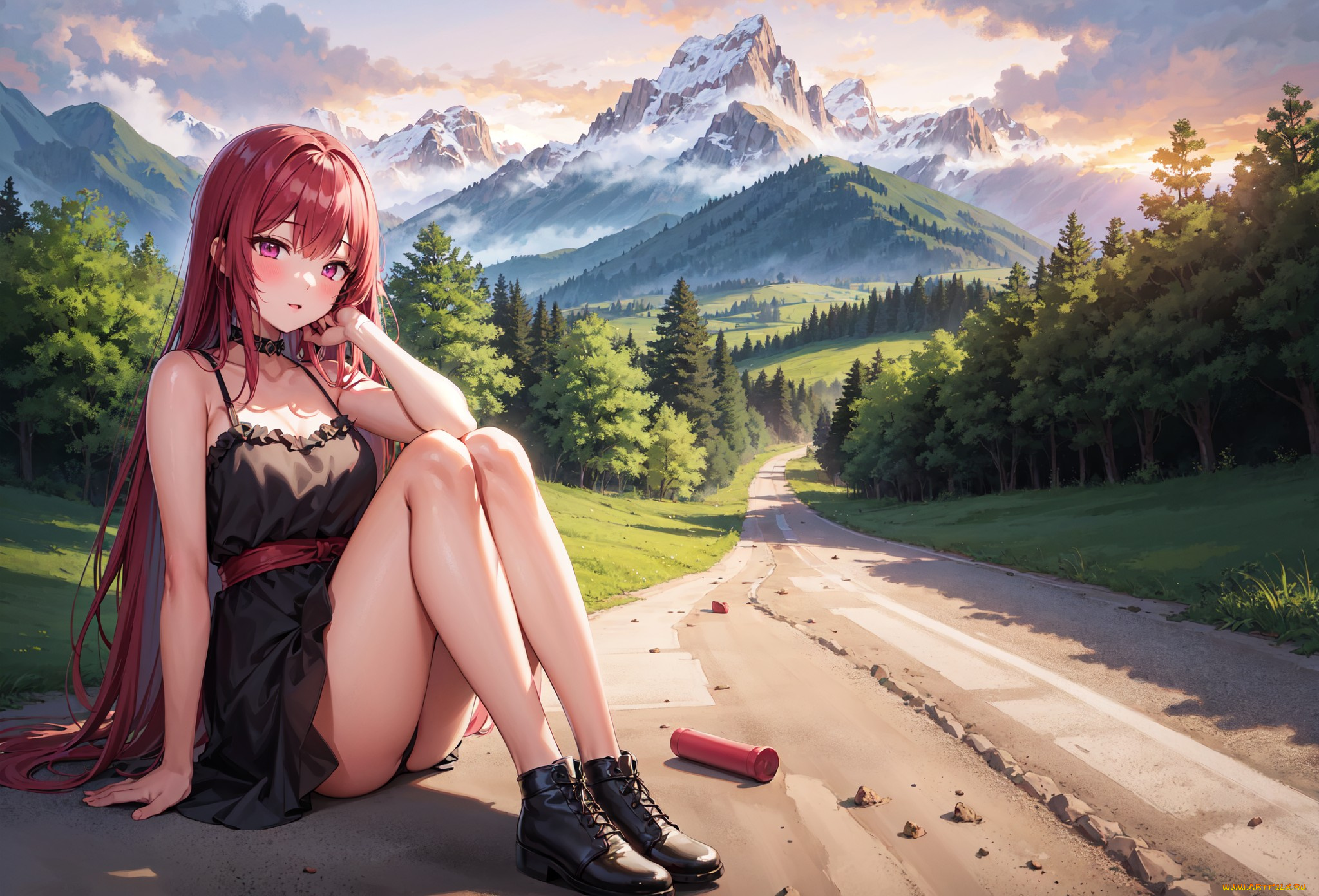 аниме, пейзажи, , природа, нейросети, графика, нейроарт, ai, art, нейронные, сети, рисунки, нейро, искусство