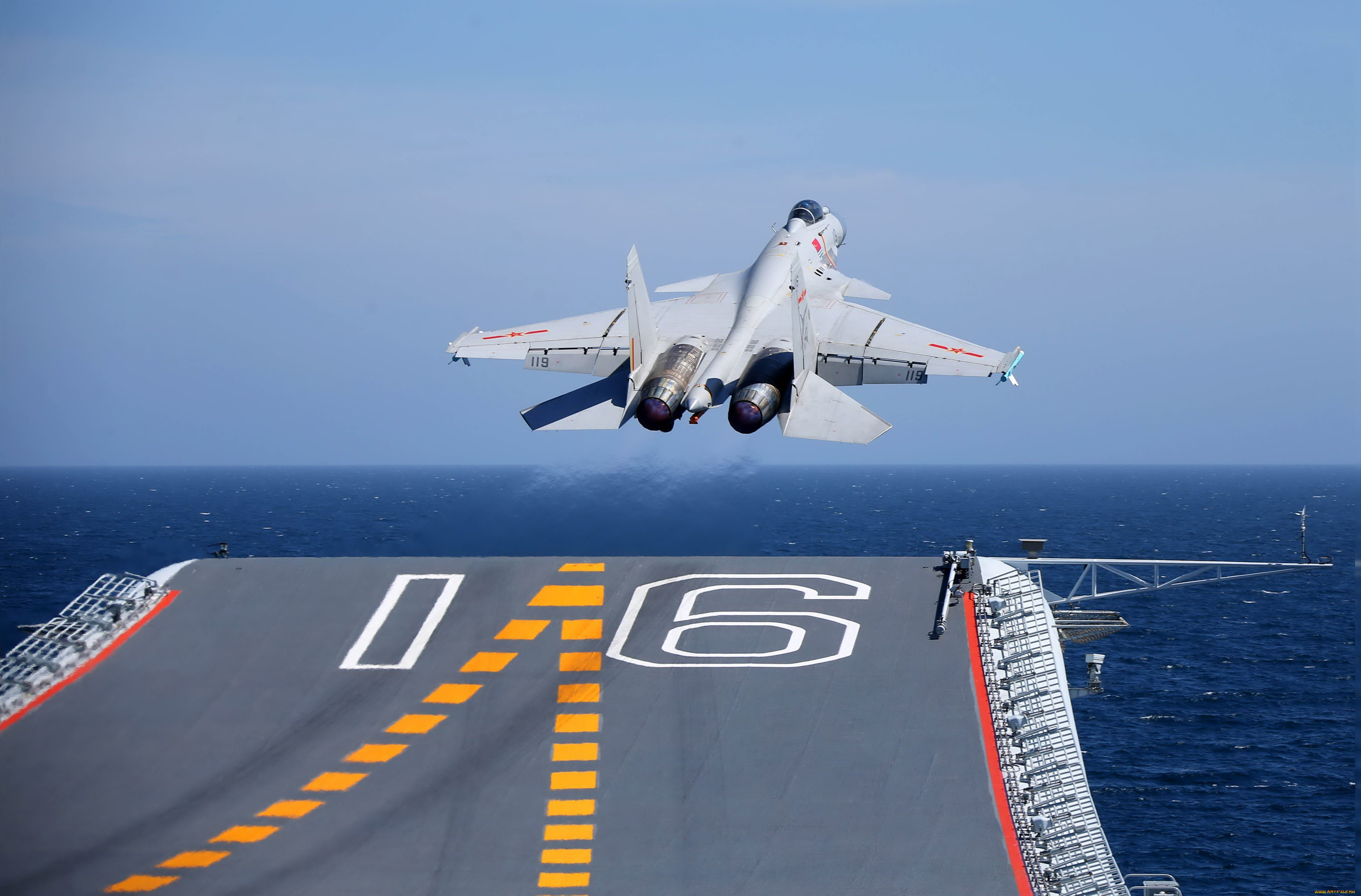 авиация, боевые, самолёты, военно, морской, флот, народно, освободительная, армия, j15, военная, машина, вода, небо, облака, полет, палуба