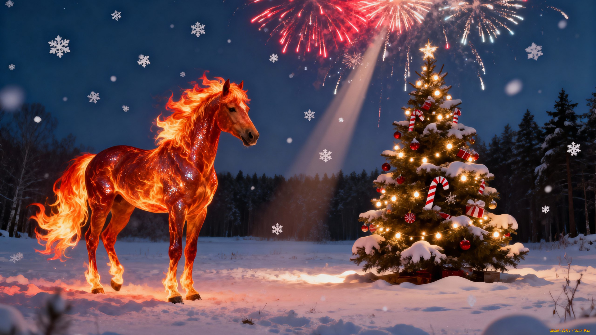 праздничные, -, разное, , новый, год, новогодняя, лошадь
