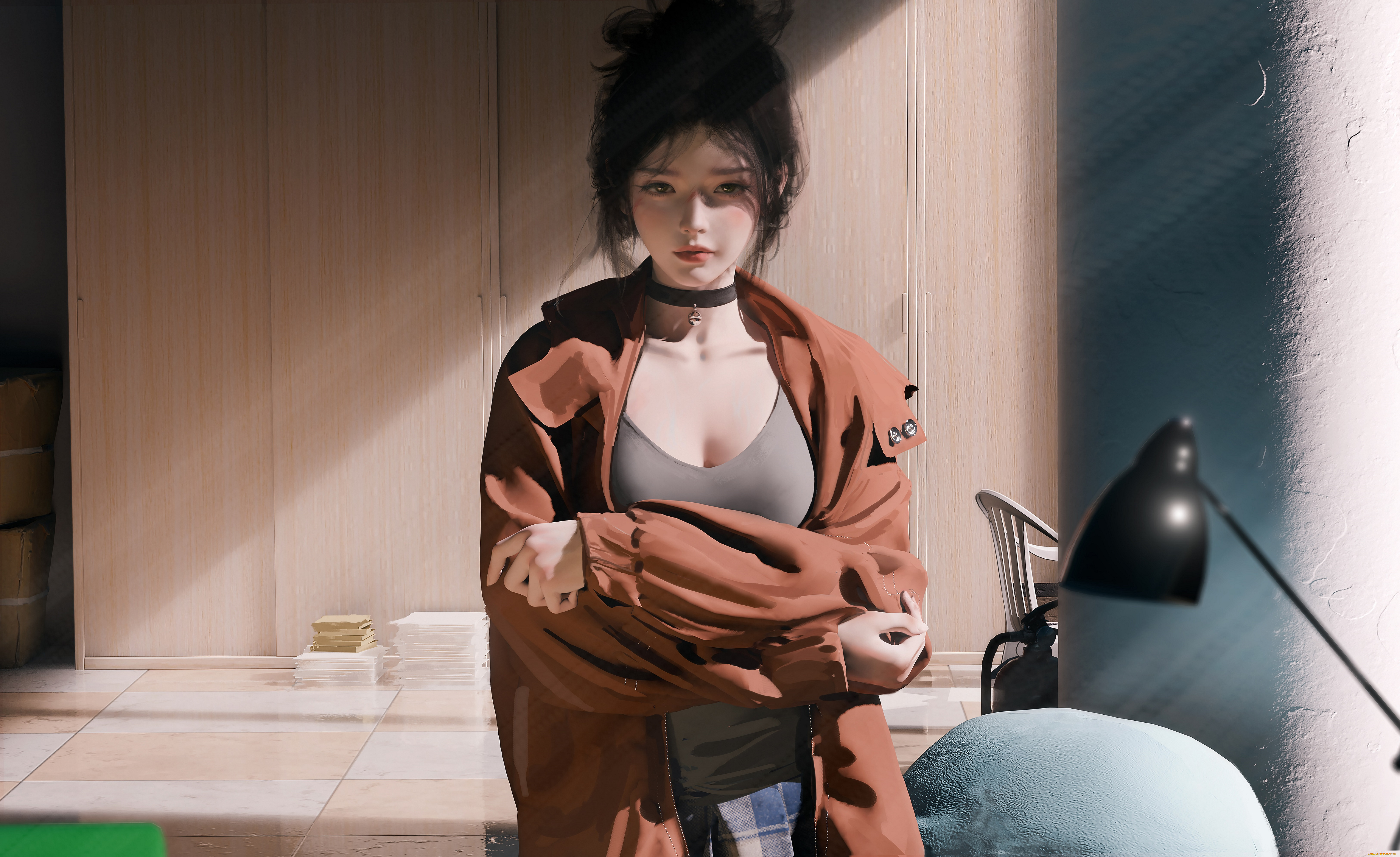 рисованное, люди, девушка, wlop