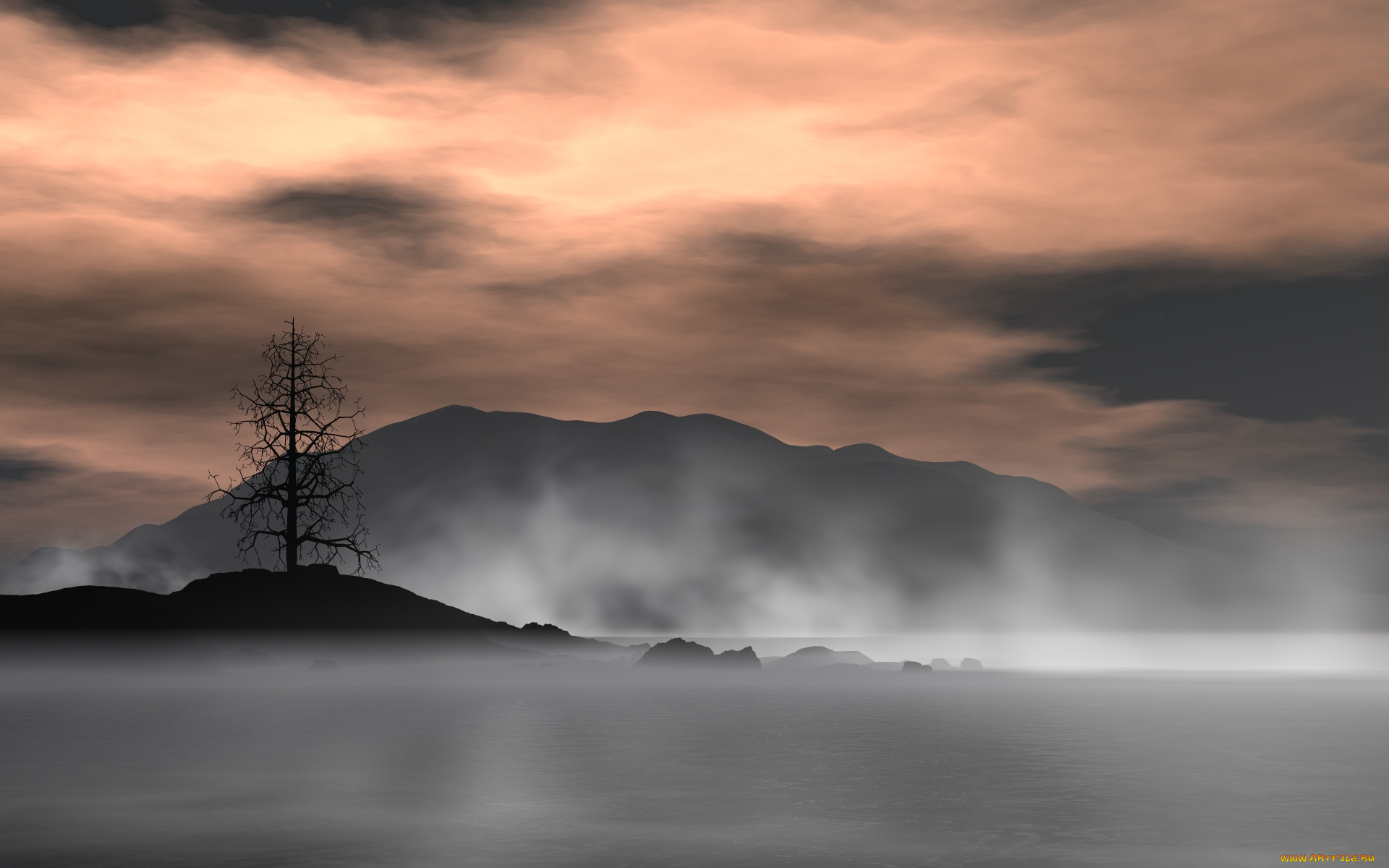 3д, графика, nature, landscape, природа