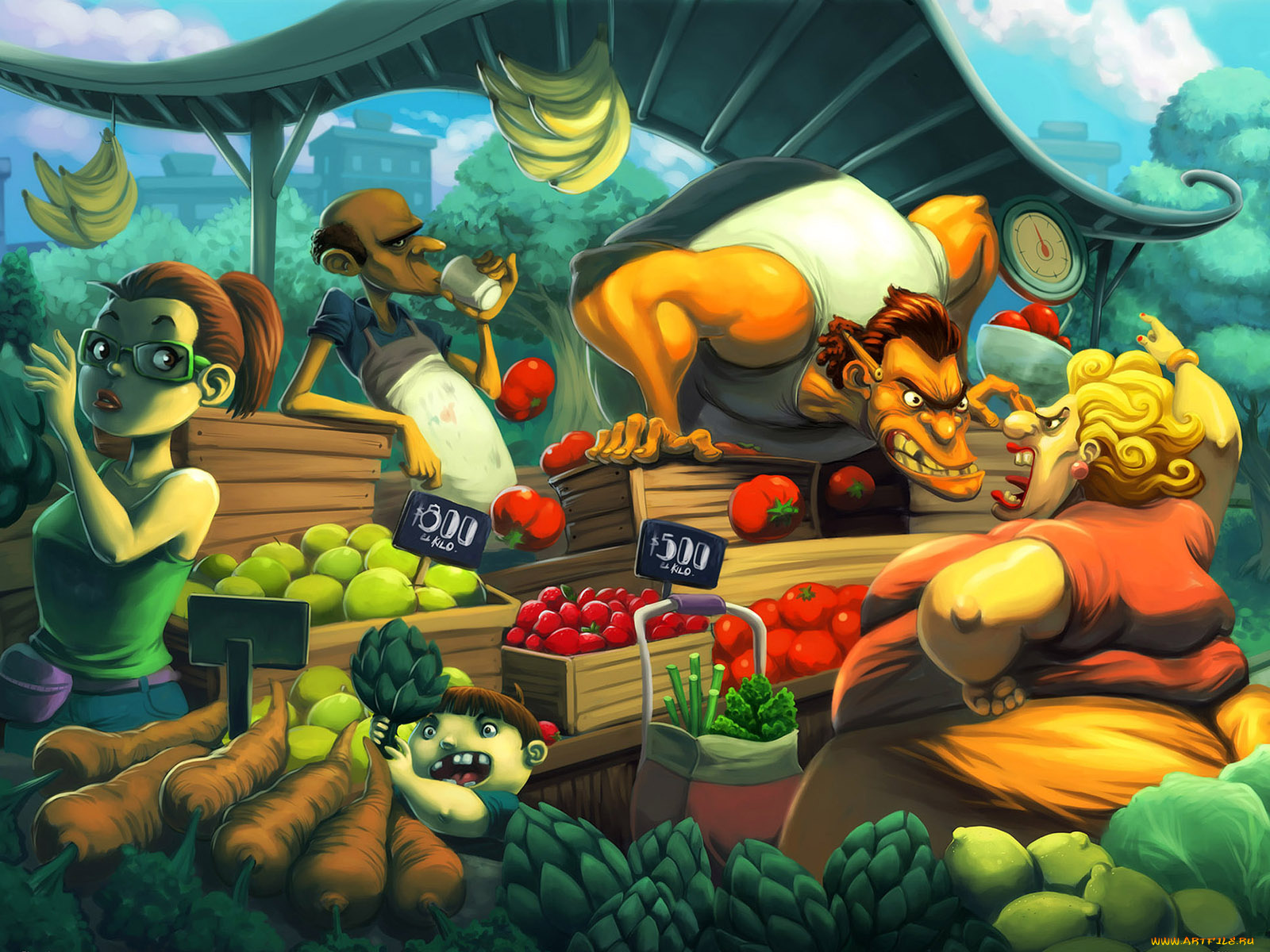 рисованные, люди