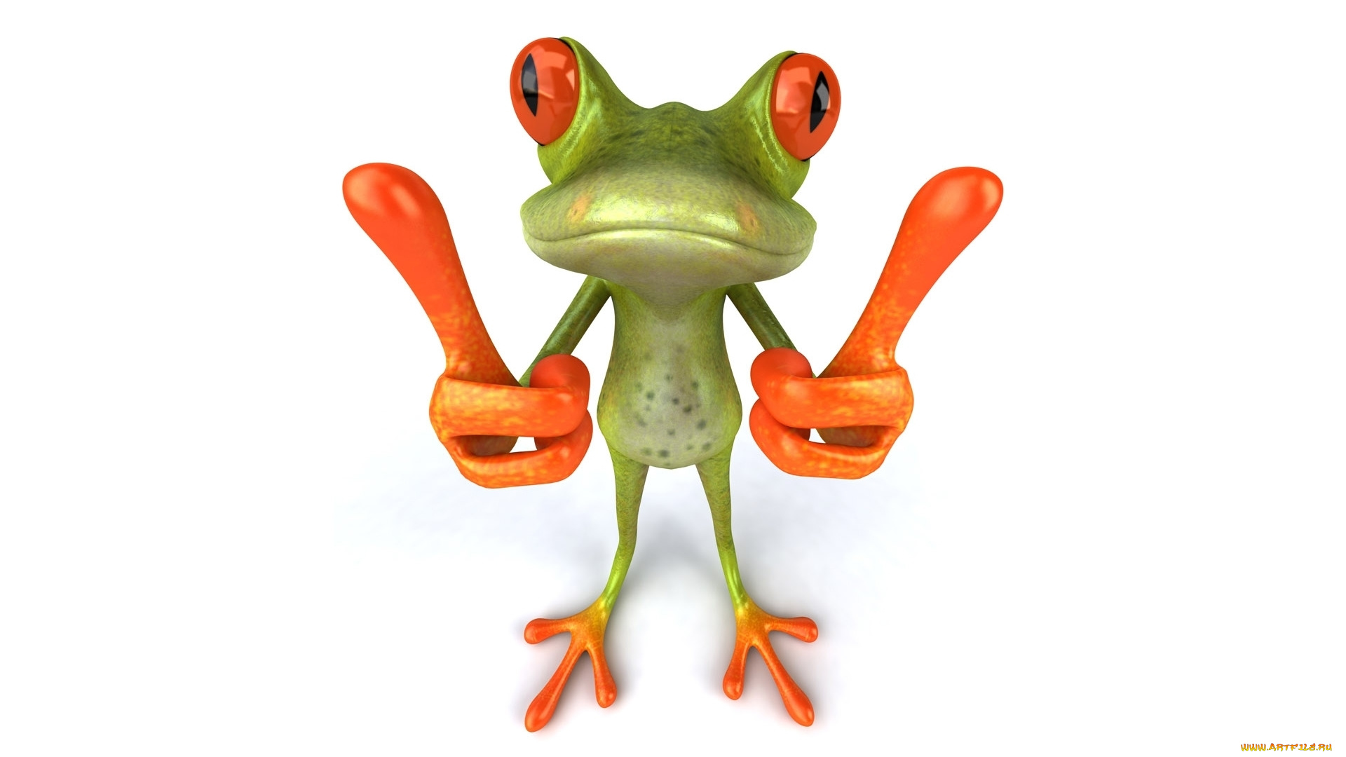 3д, графика, animals, , животные, лягушка, ок, палецы