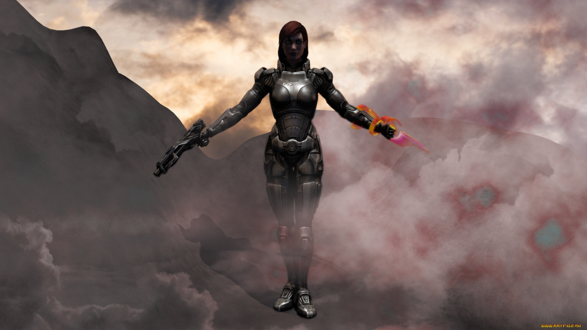 3д, графика, fantasy, , фантазия, девушка, горы