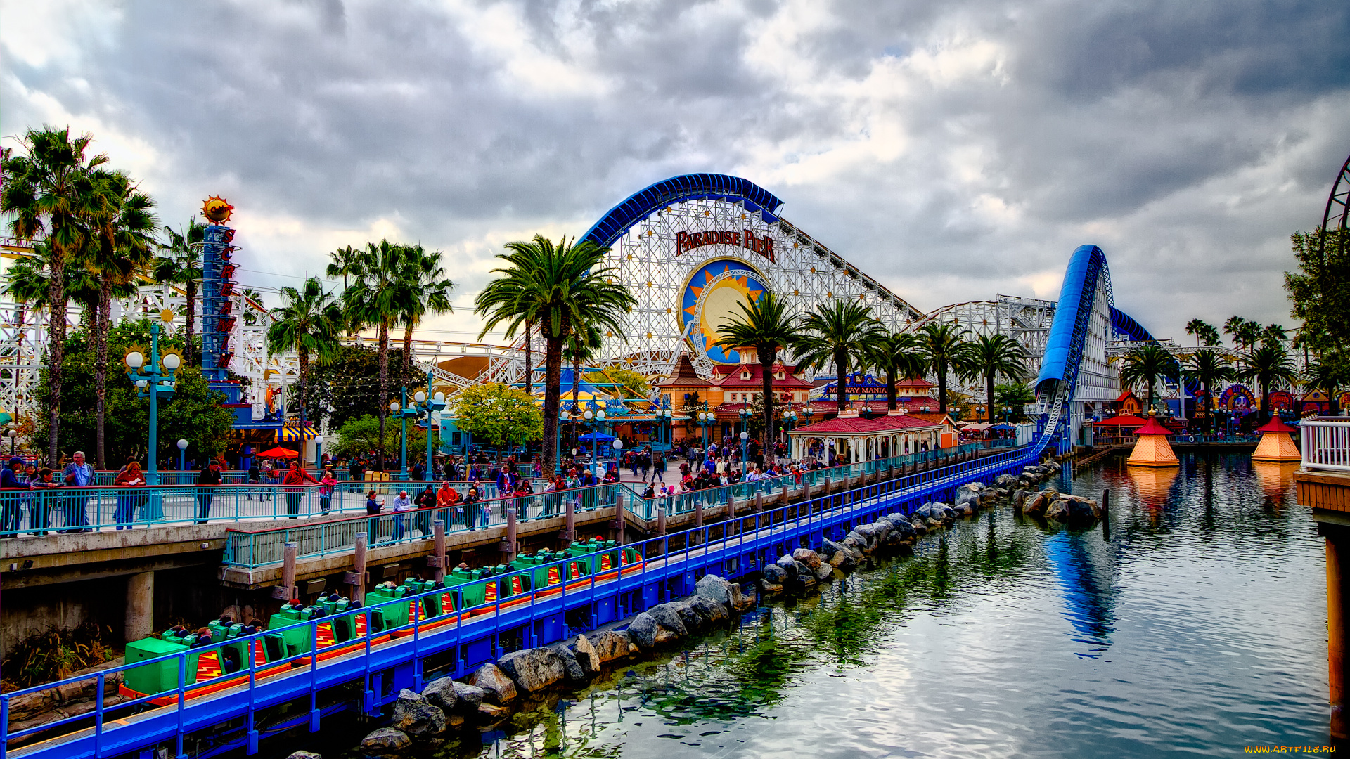 города, диснейленд, парк, развлечений