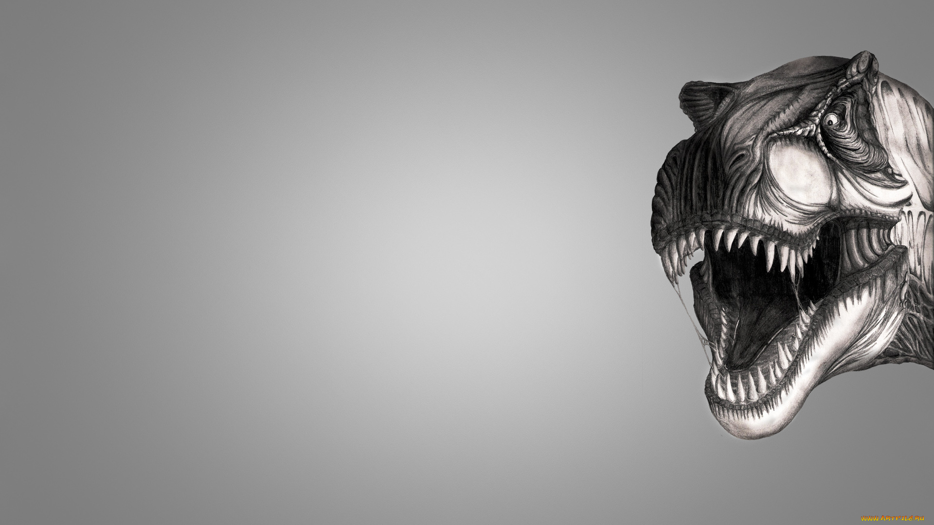 морда, динозавра, рисованные, животные, , доисторические, dinosaur, хищник, динозавр