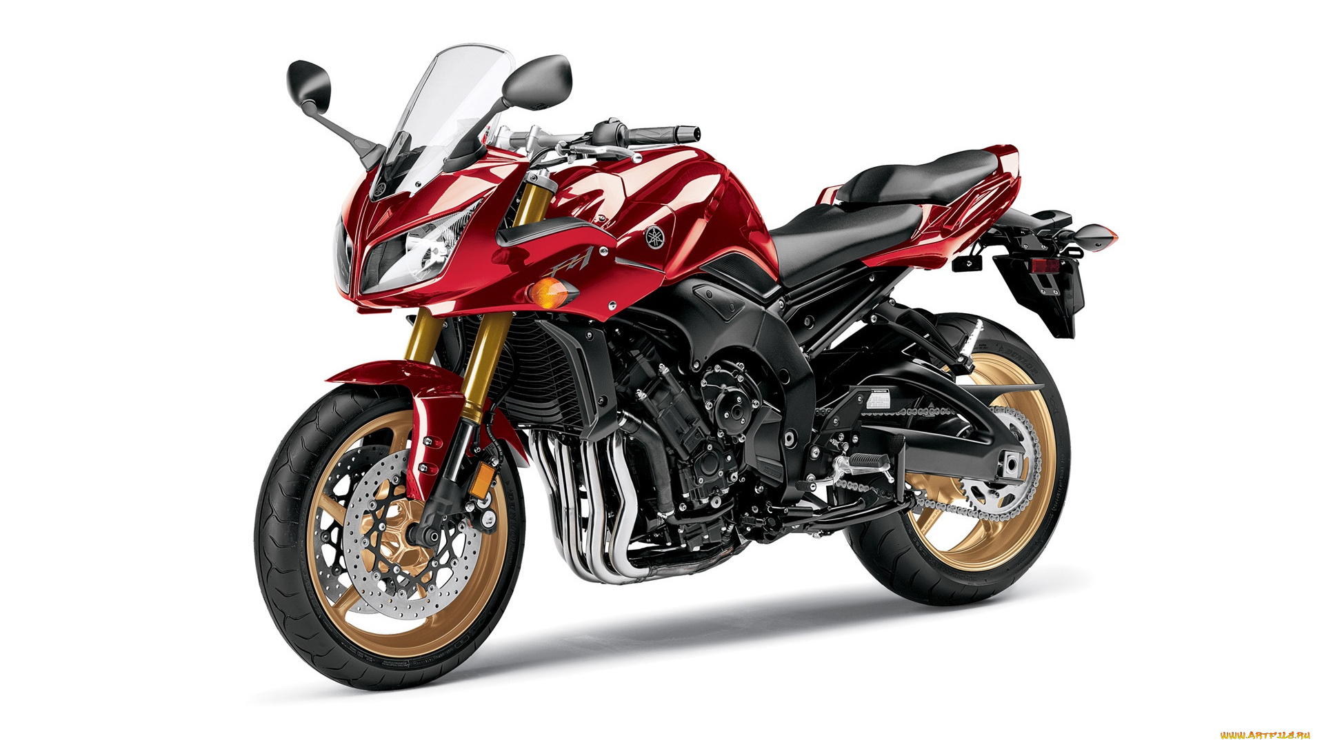мотоциклы, yamaha, красный, 2010, fz1