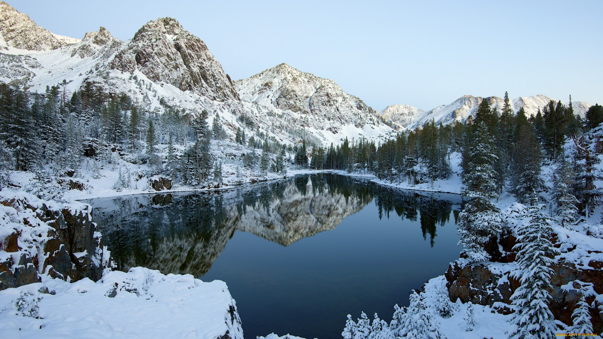 природа, зима, снег