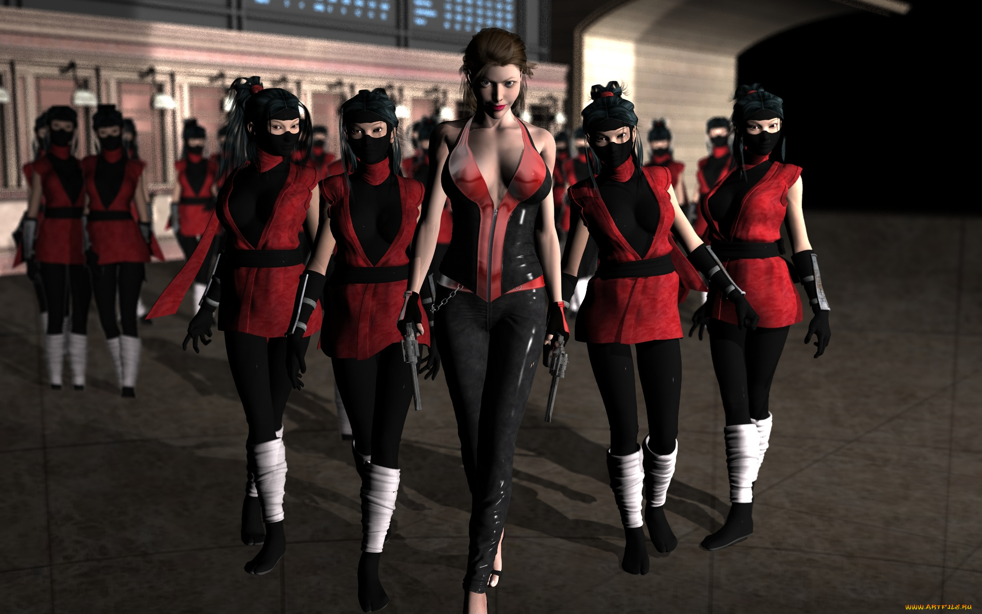 3д, графика, people, , люди, девушки, маски