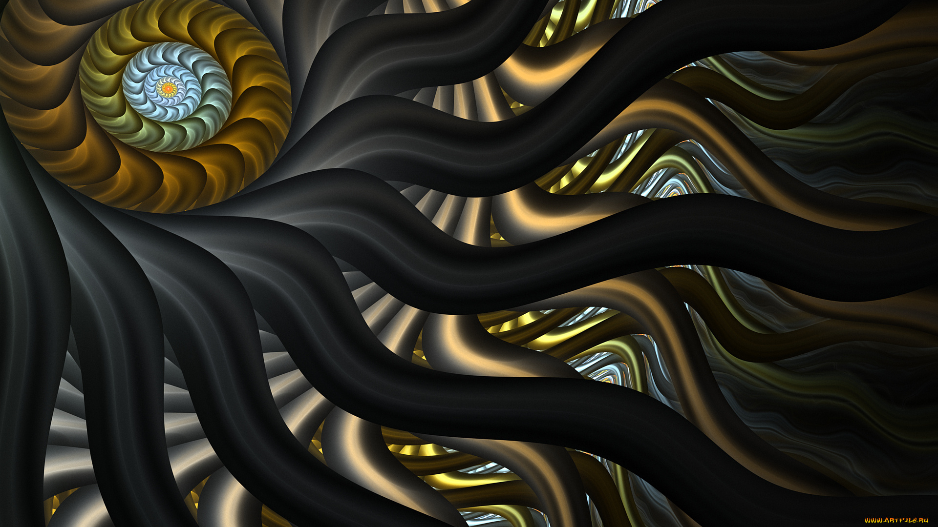 3д, графика, фракталы, , fractal, цвета, узор, фон