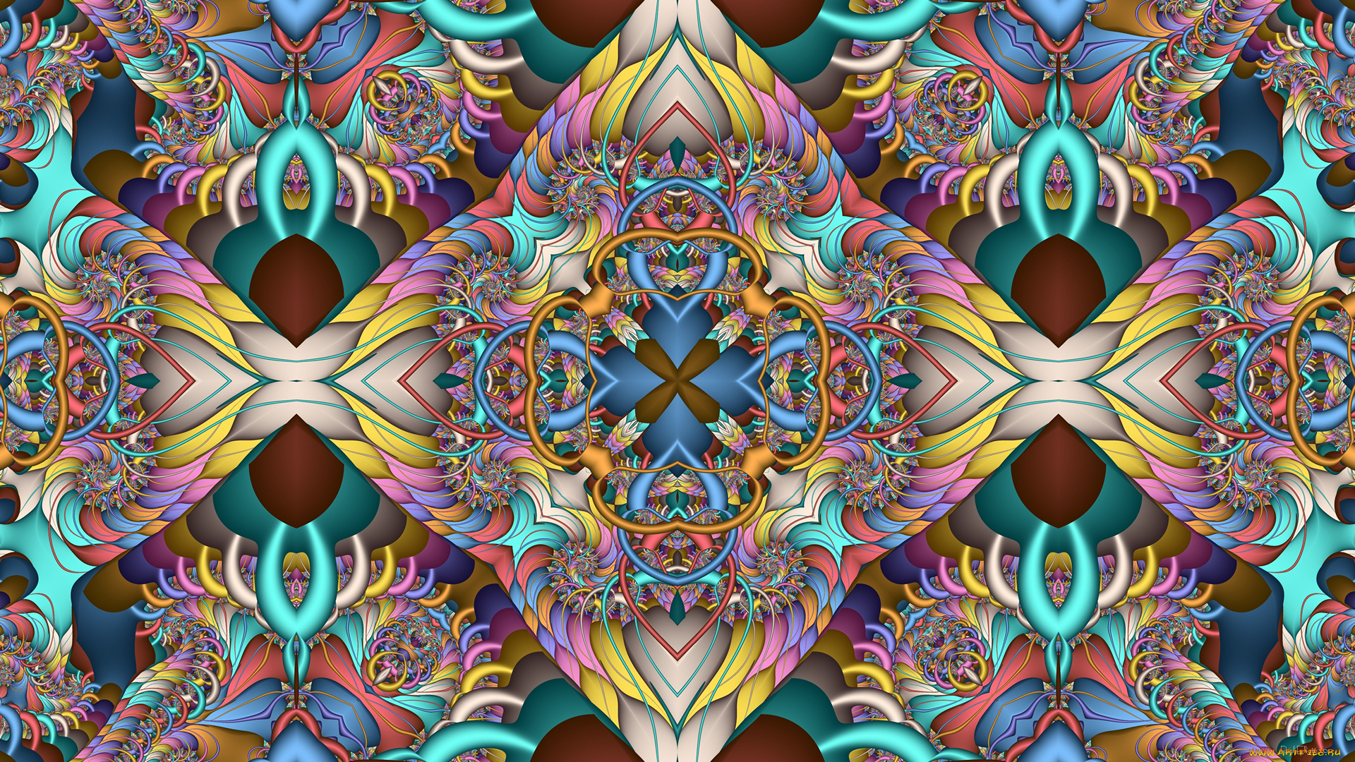 3д, графика, фракталы, , fractal, узор, фон, цвета