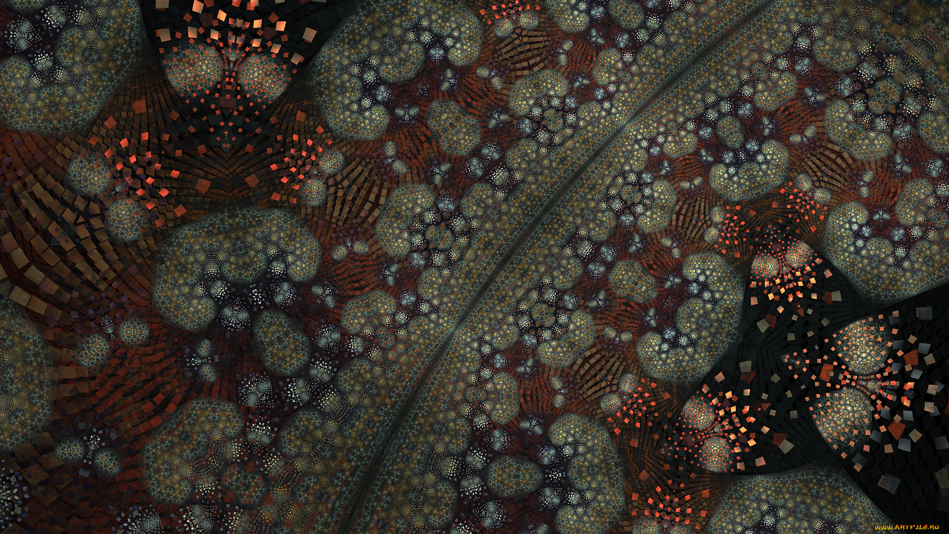 3д, графика, фракталы, , fractal, узор, фон, цвета