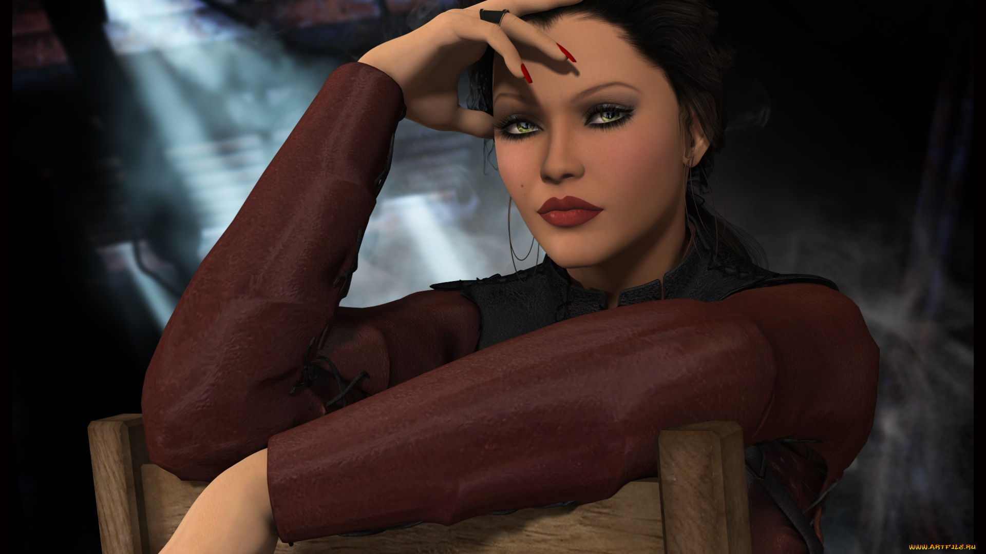 3д, графика, люди, , people, взгляд, девушка, фон