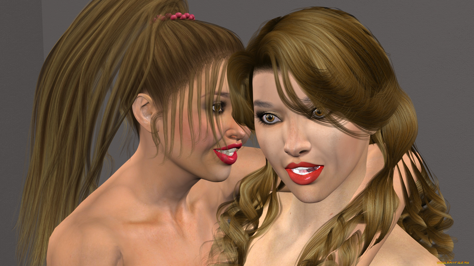 3д, графика, портрет, , portraits, фон, взгляд, девушки