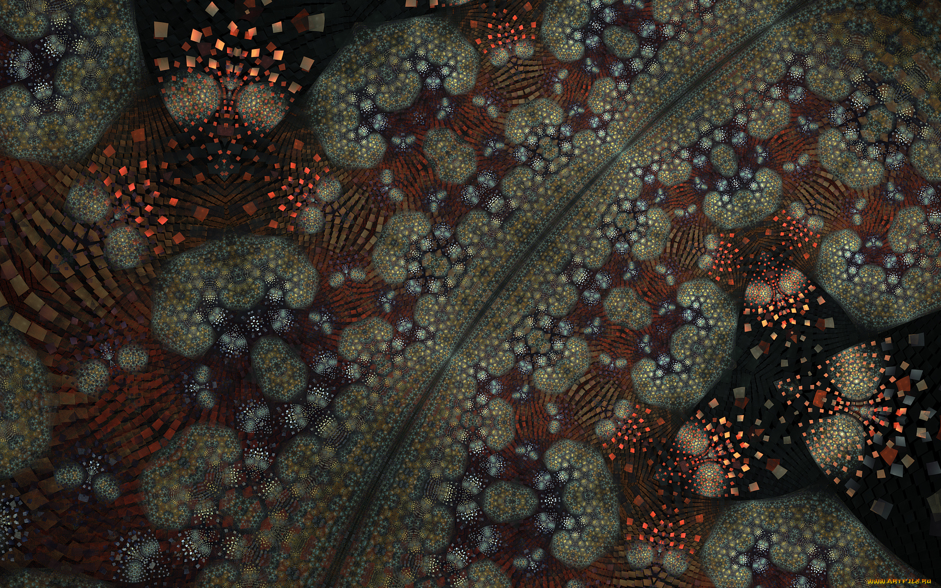 3д, графика, фракталы, , fractal, узор, фон, цвета