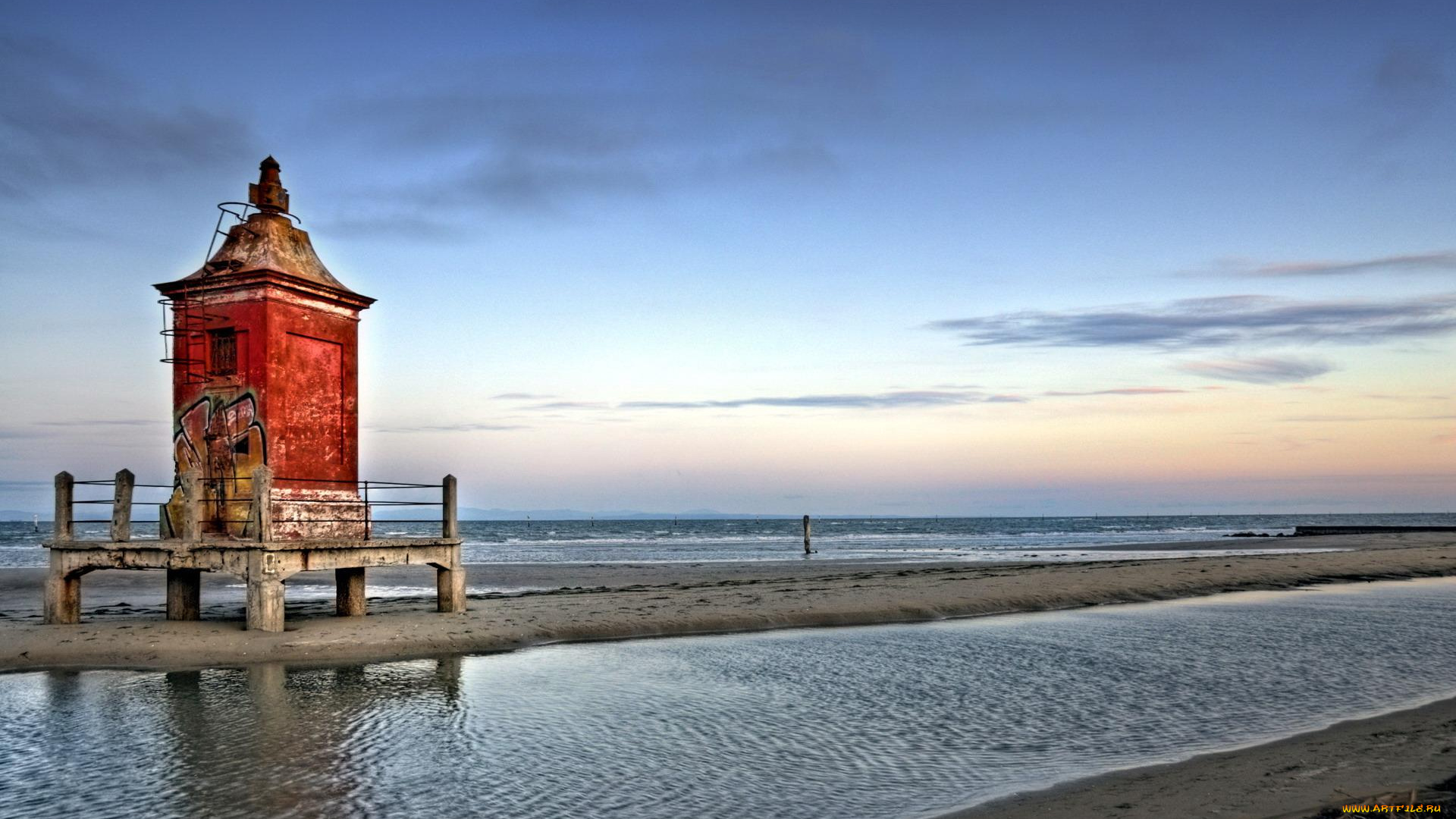 природа, маяки, песок, море, отмели, будка, маяк