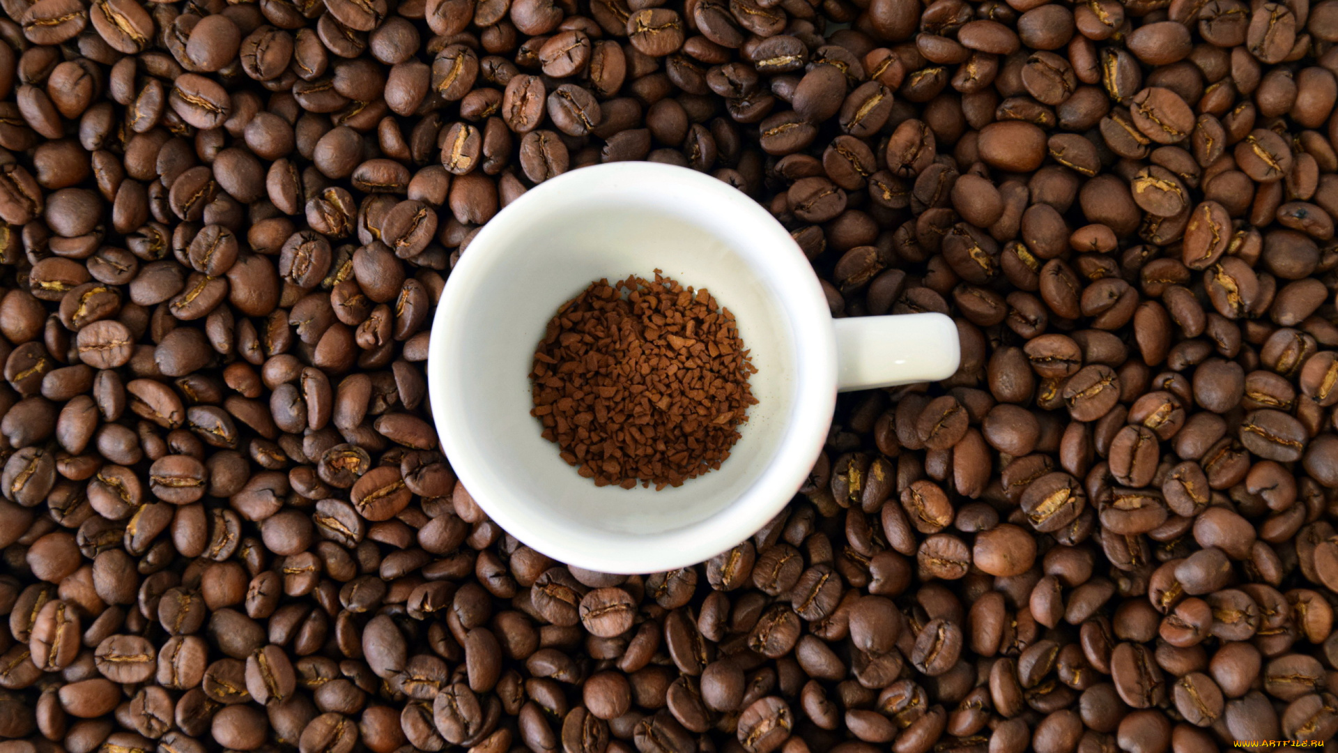 еда, кофе, , кофейные, зёрна, зерна, молотый, чашка