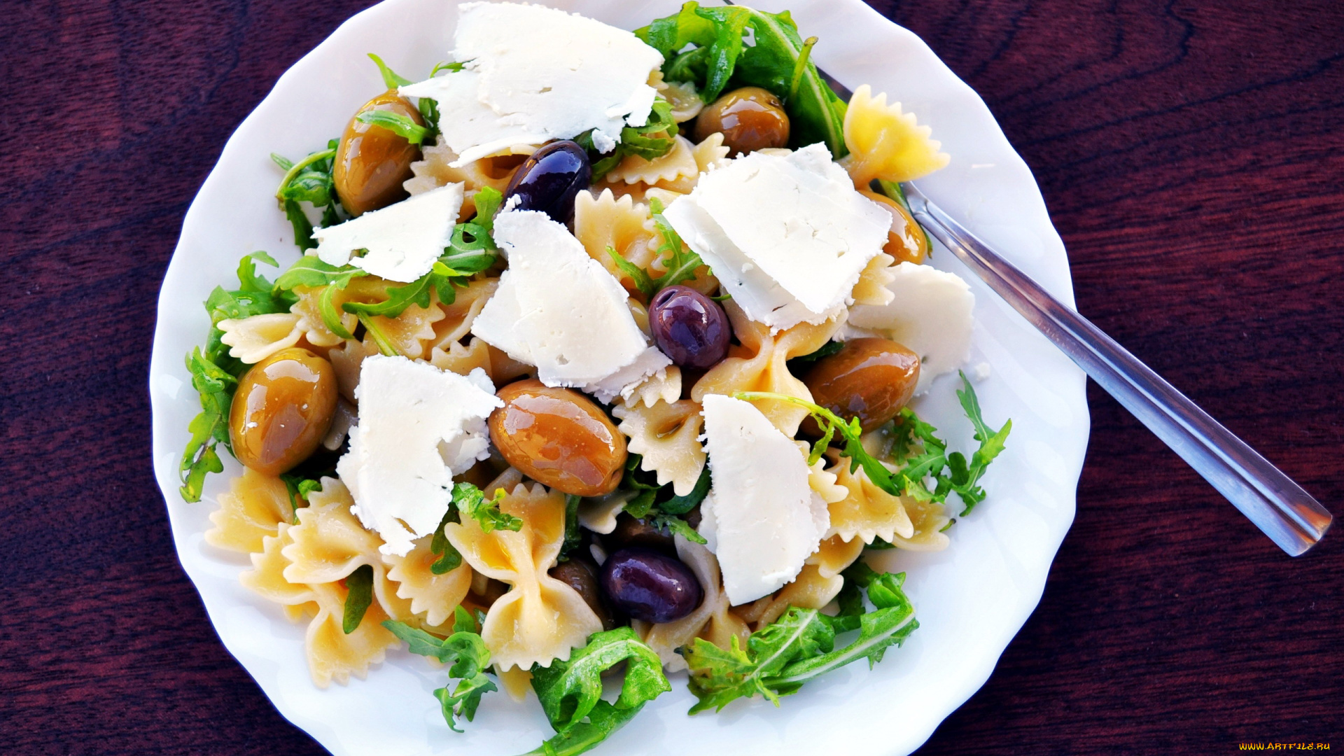 еда, макаронные, блюда, сыр, зелень, макароны, маслины