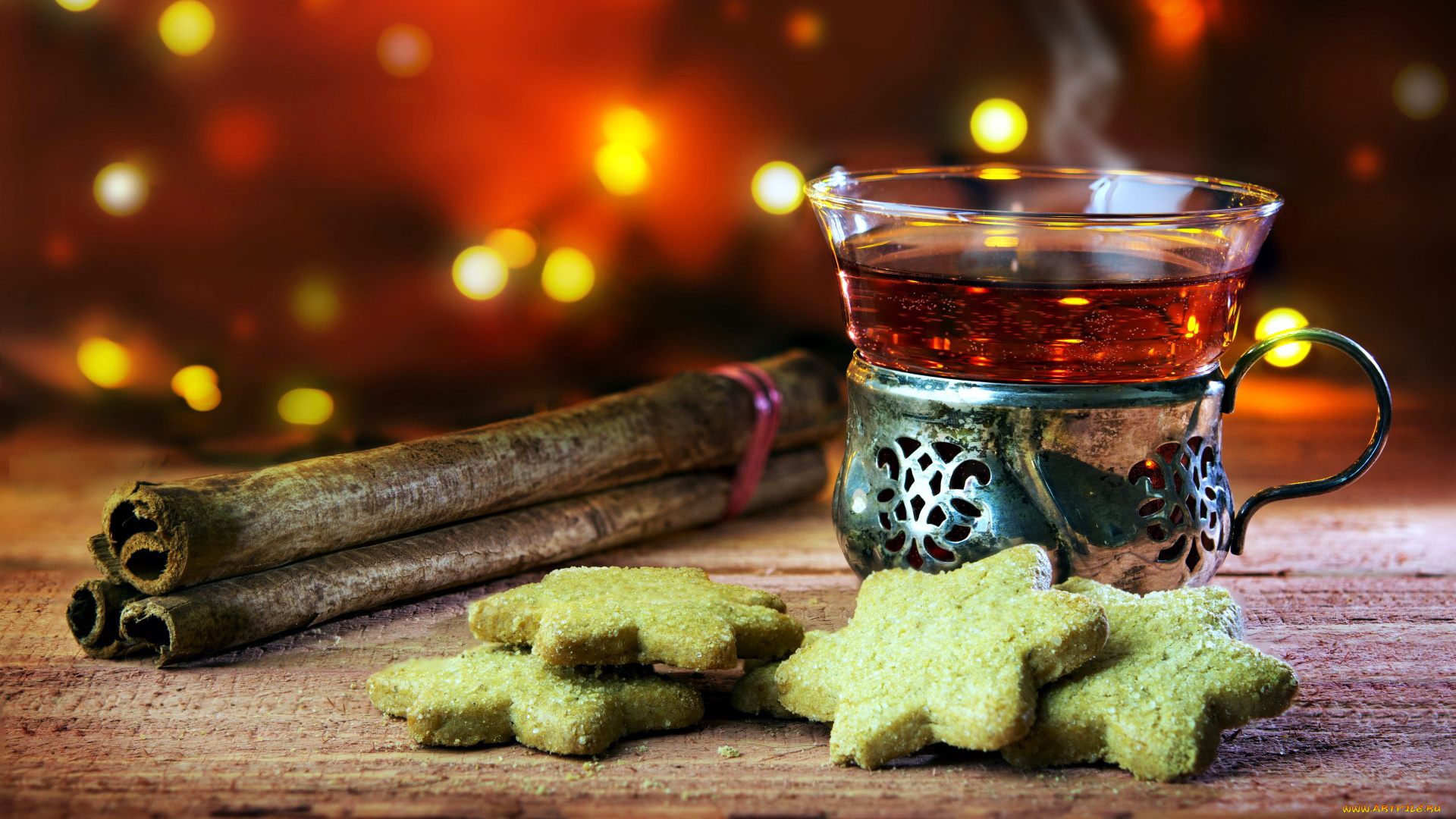 еда, напитки, , Чай, корица, печенье, стакан, напиток