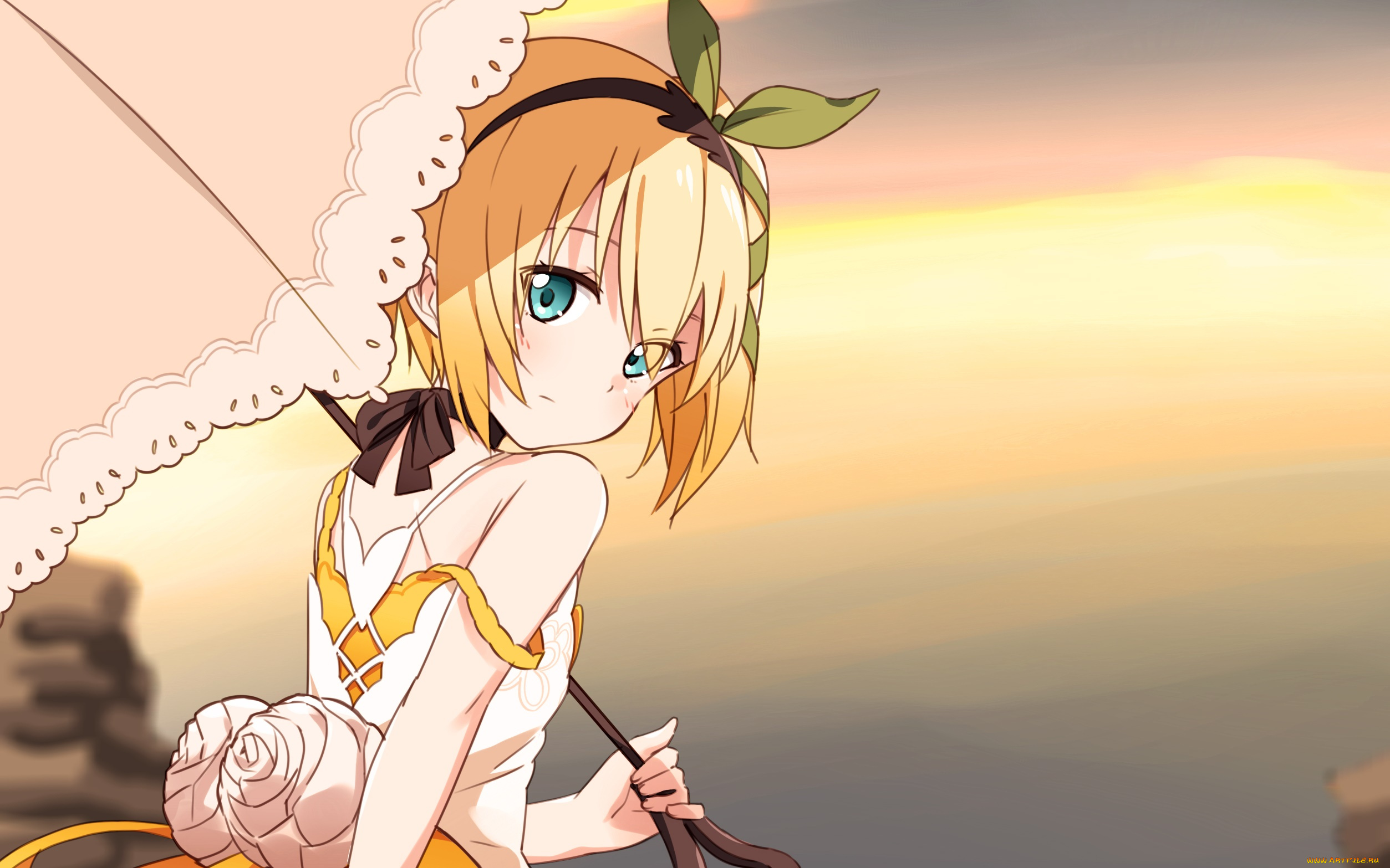 аниме, tales, of, zestiria, взгляд, фон, девушка