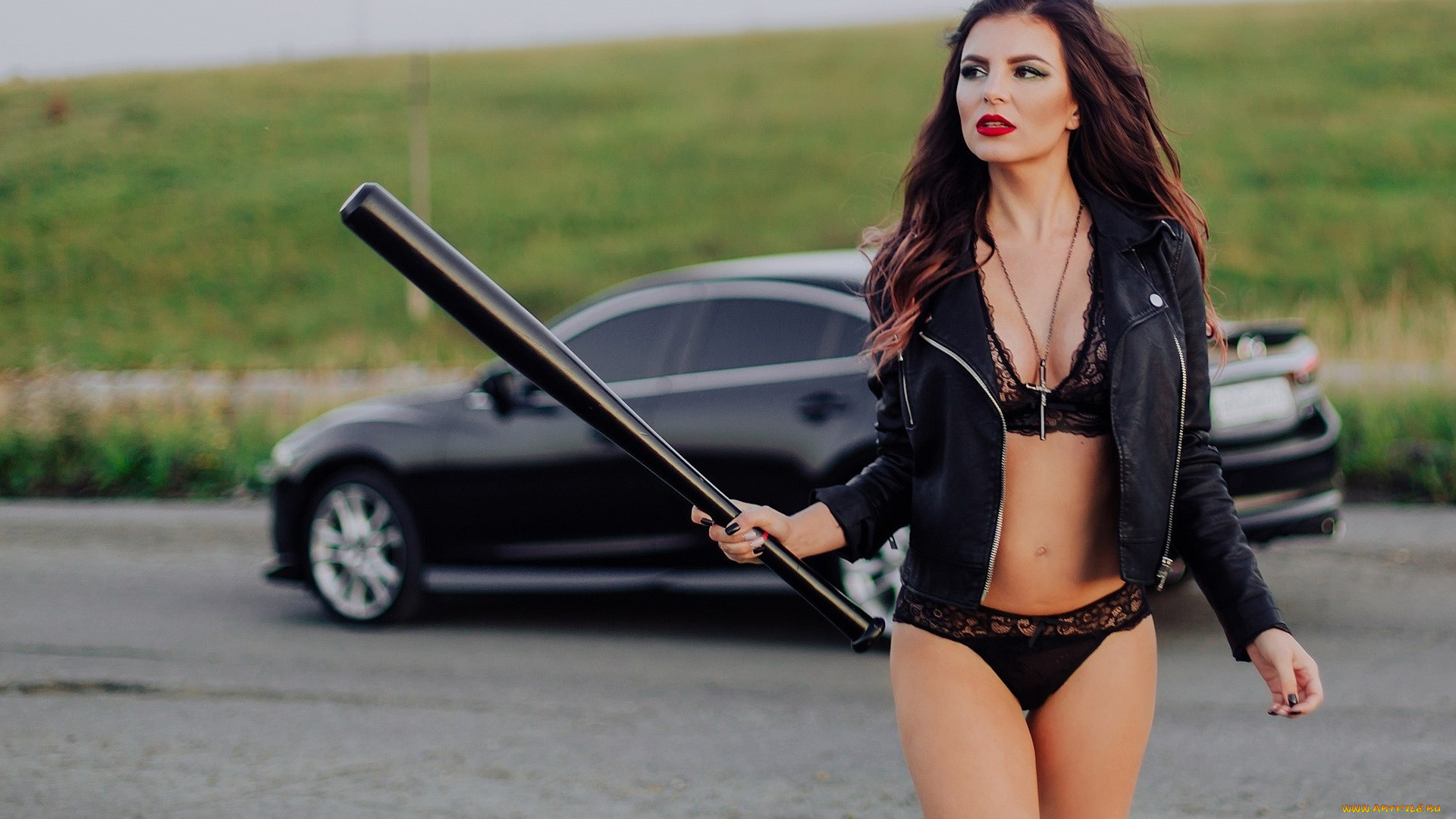 автомобили, -авто, с, девушками, бита, девушка