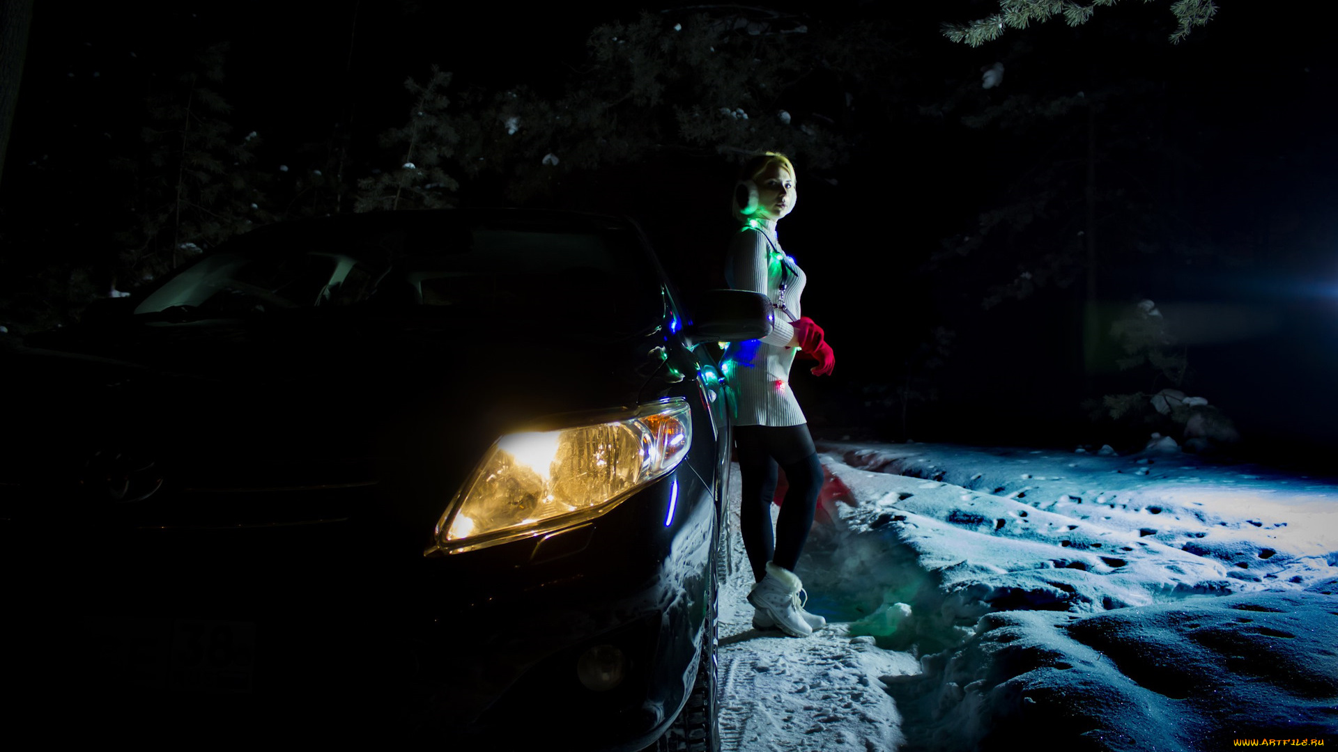 автомобили, -авто, с, девушками, toyota, corolla