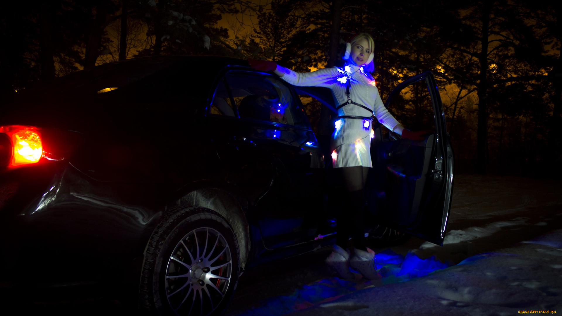 автомобили, -авто, с, девушками, toyota, corolla