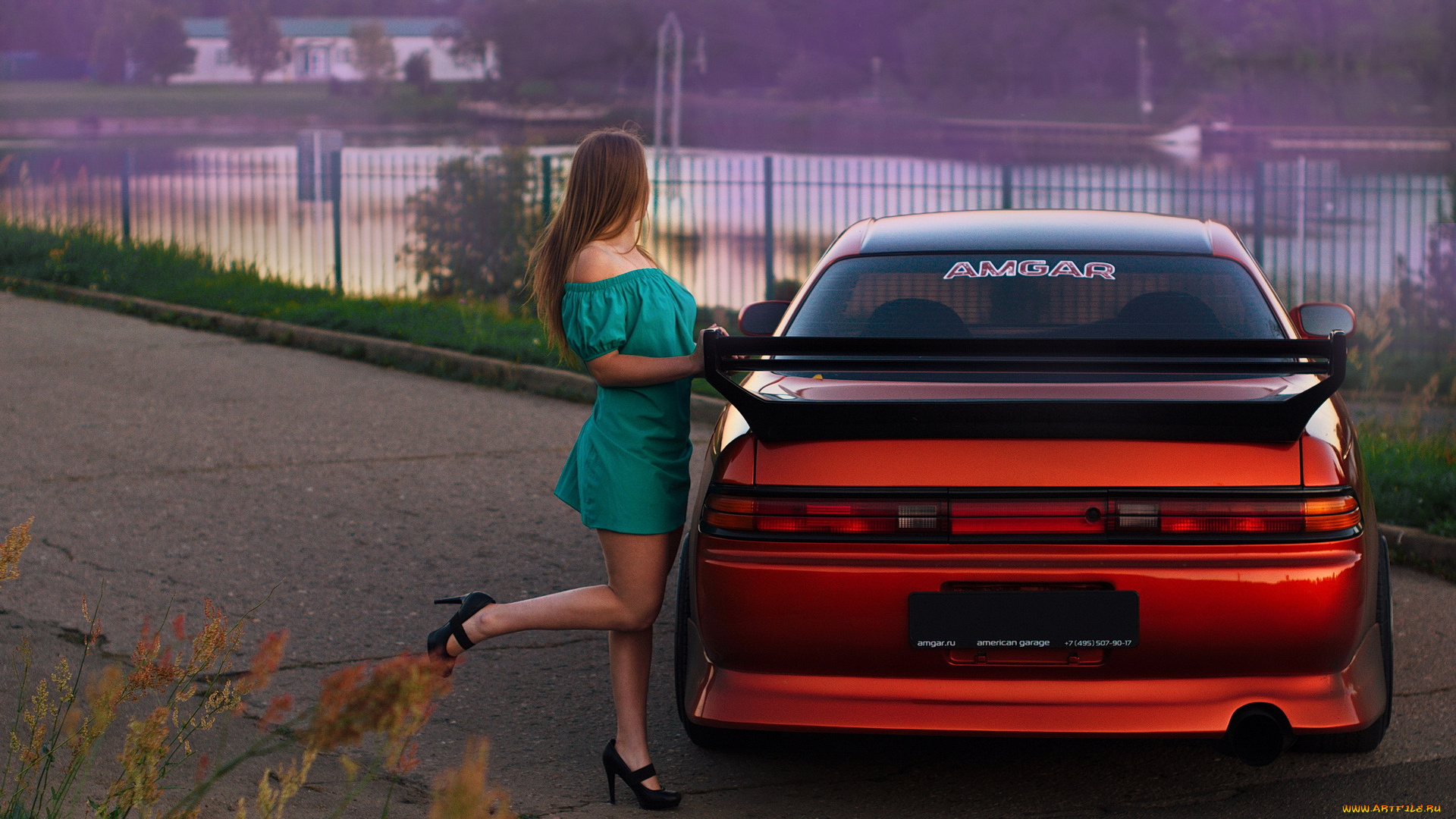 автомобили, -авто, с, девушками, toyota, mark, ii