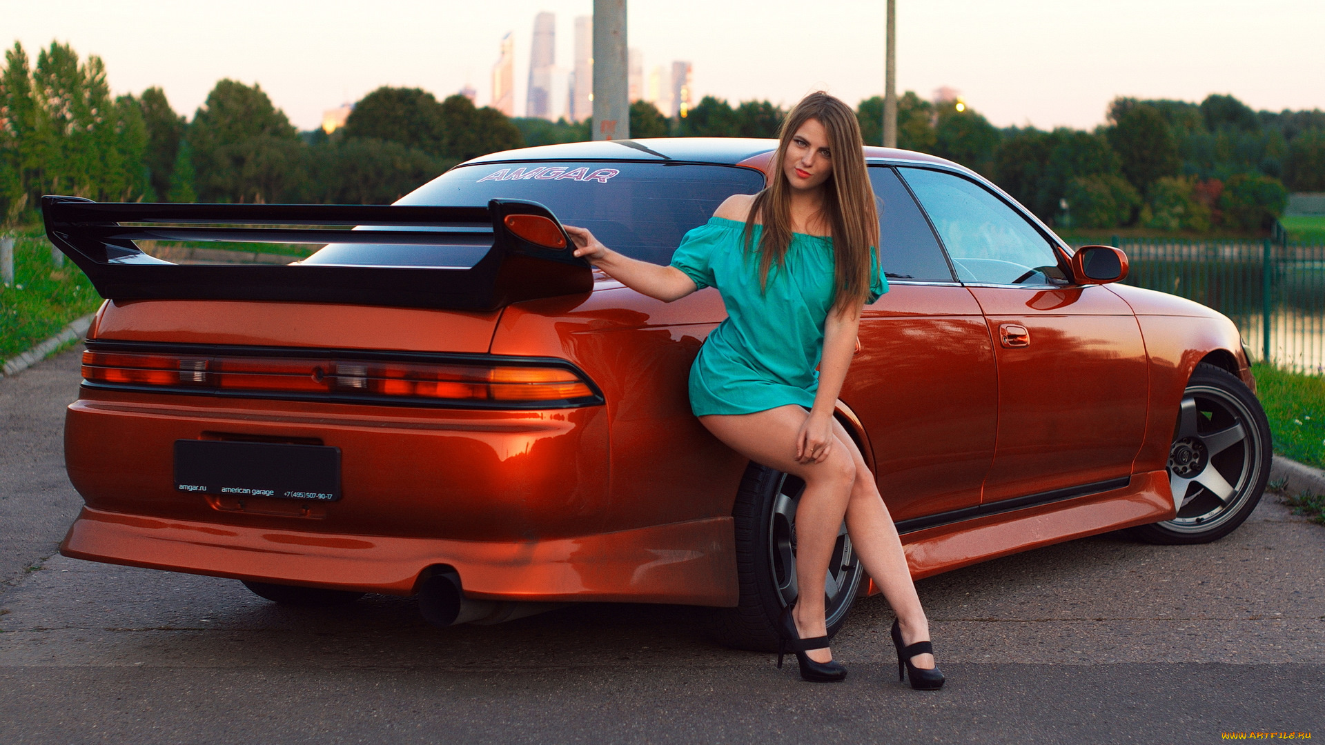 автомобили, -авто, с, девушками, toyota, mark, ii